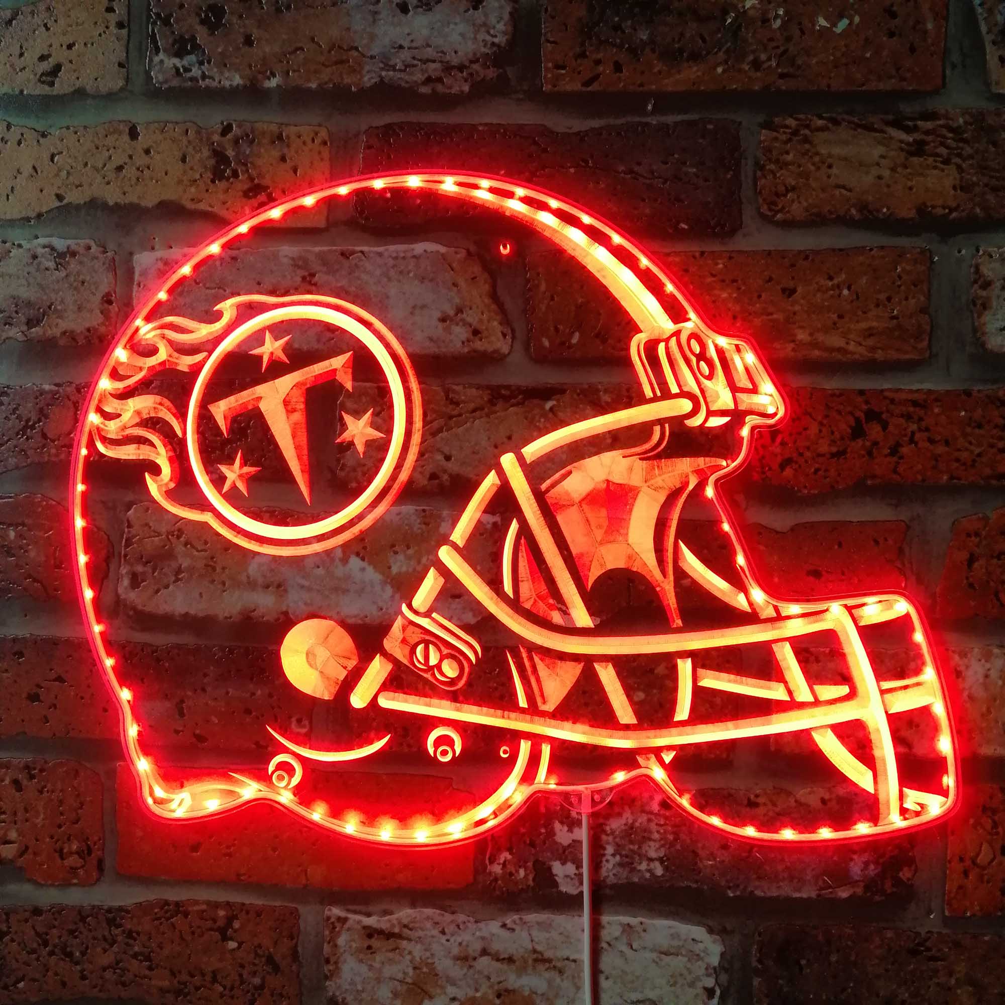 NFL Helmet Tennessee Titans Dynamic RGB Edge Lit LED Sign