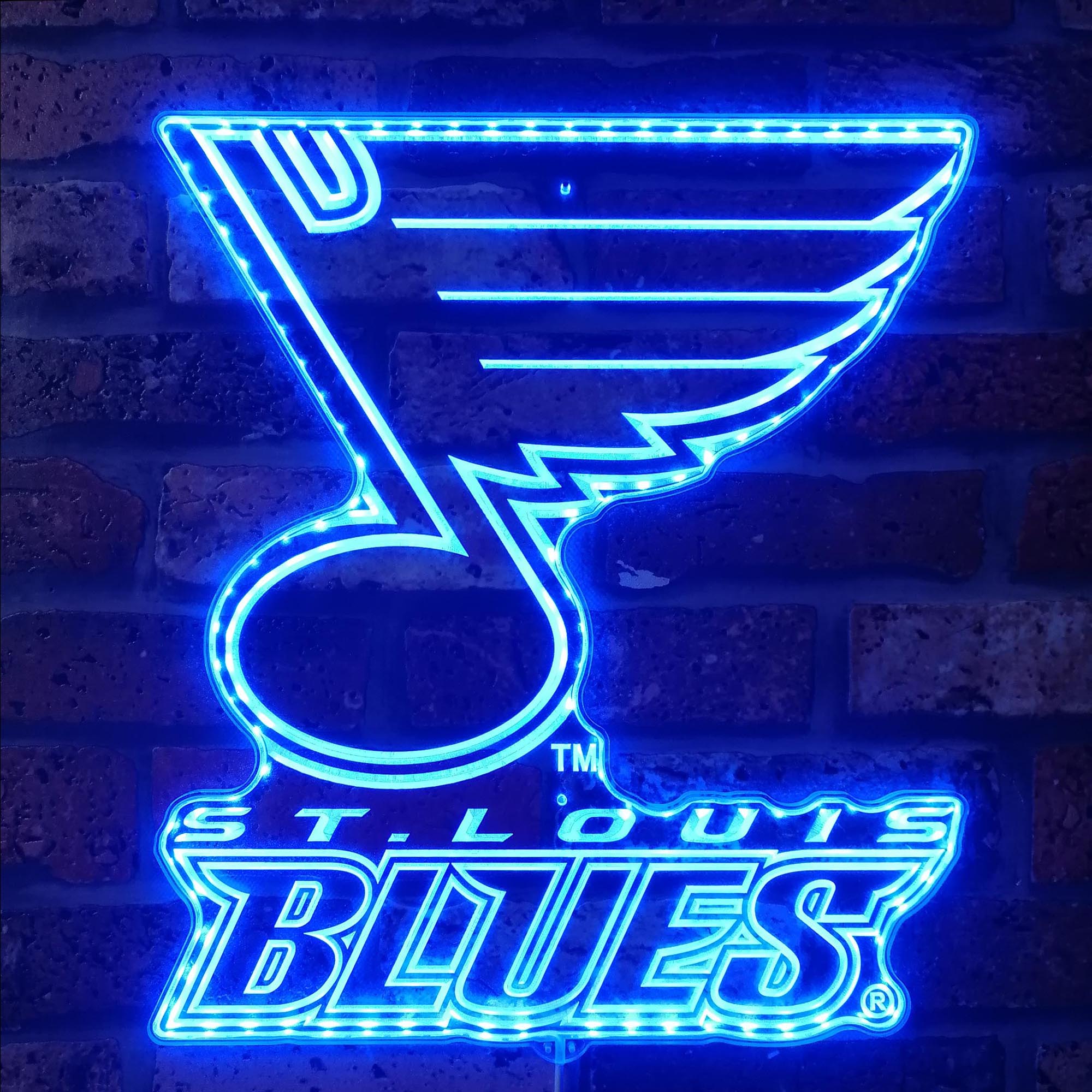 St Louis Blue Dynamic RGB Edge Lit LED Sign