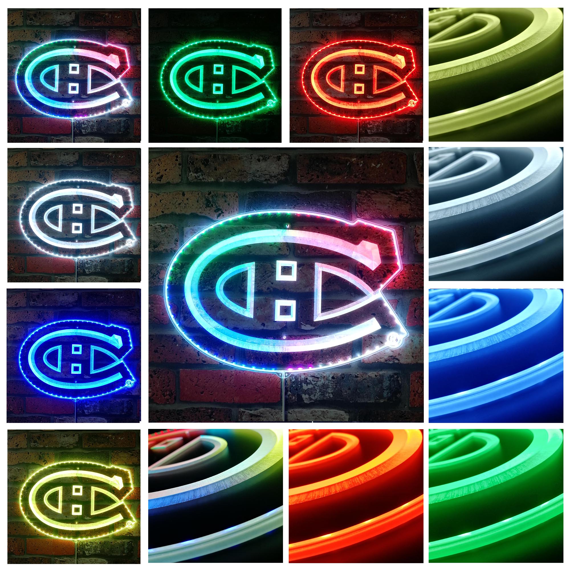 Montreal Canadiens Dynamic RGB Edge Lit LED Sign