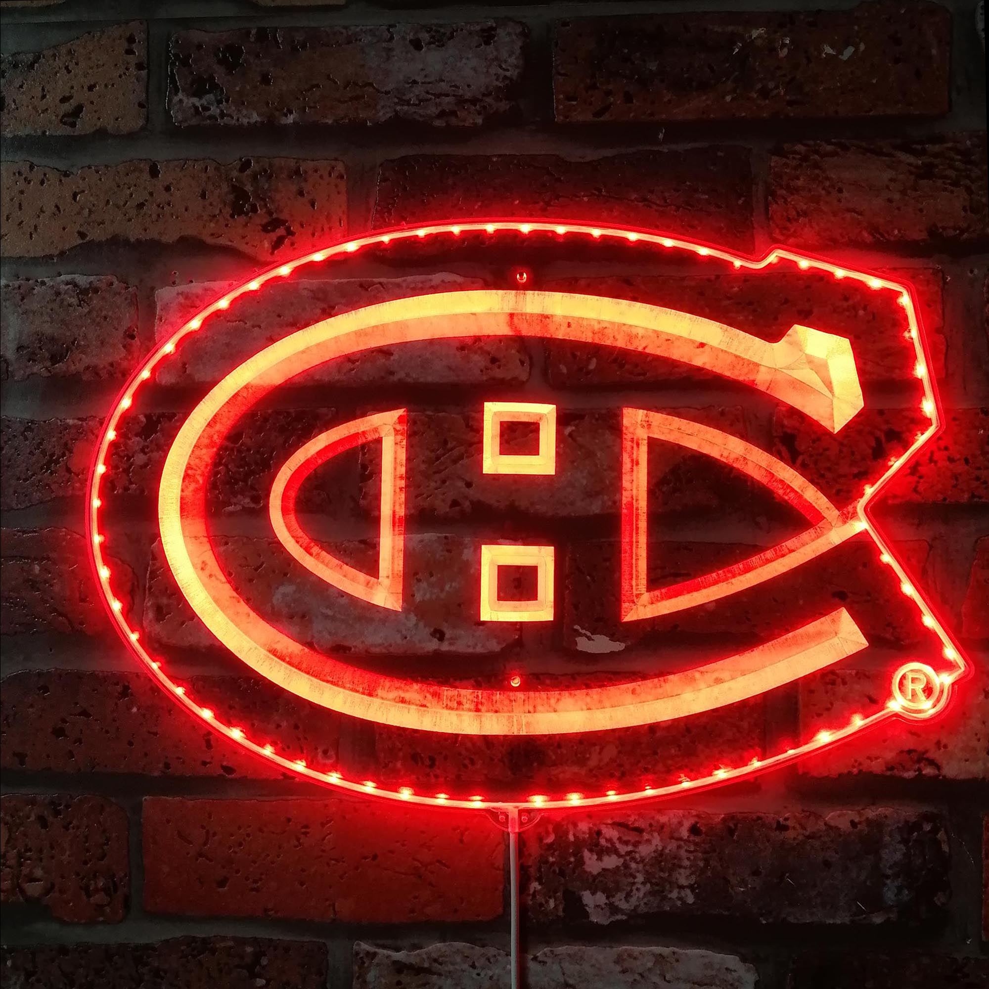 Montreal Canadiens Dynamic RGB Edge Lit LED Sign