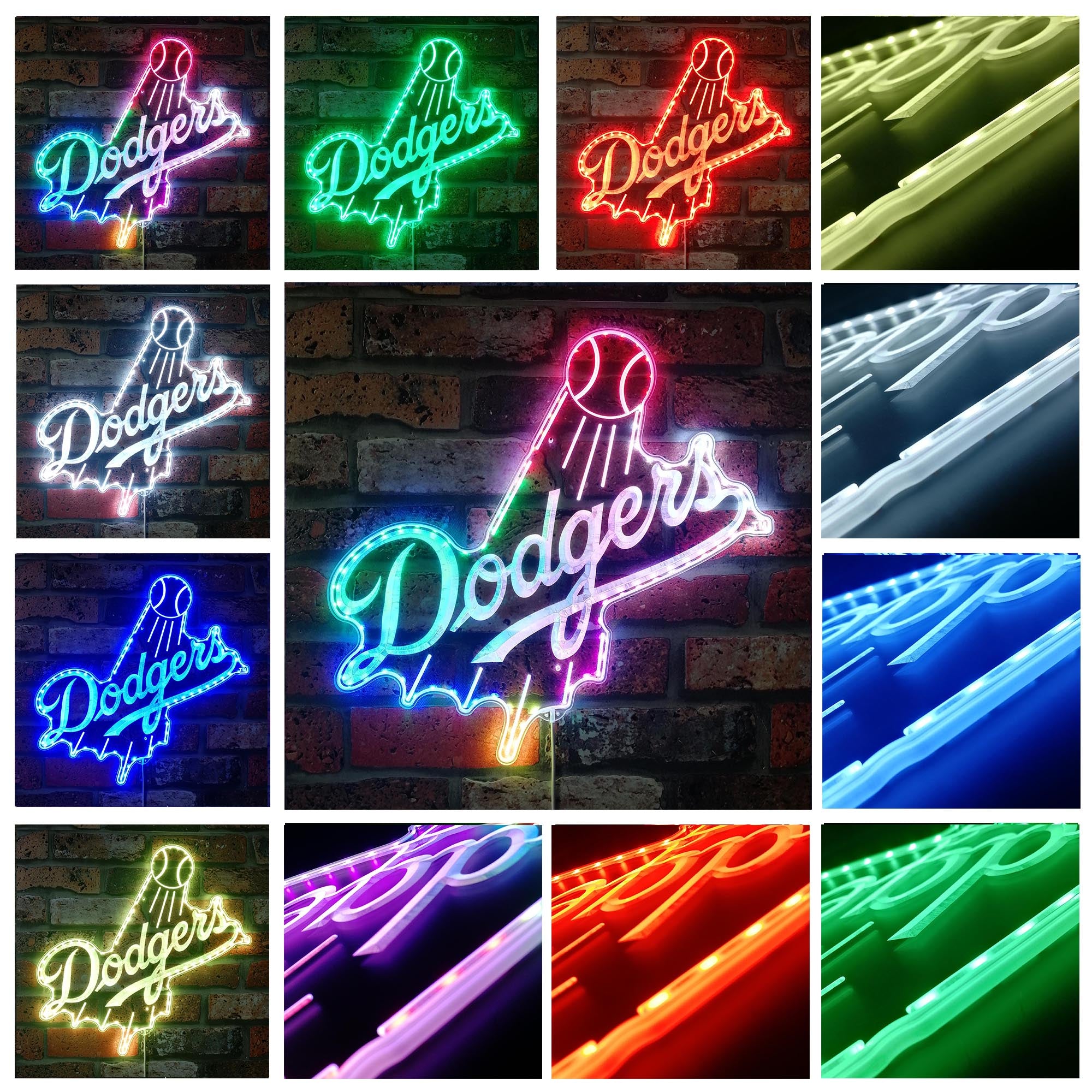 Los Angeles Dodgers Dynamic RGB Edge Lit LED Sign