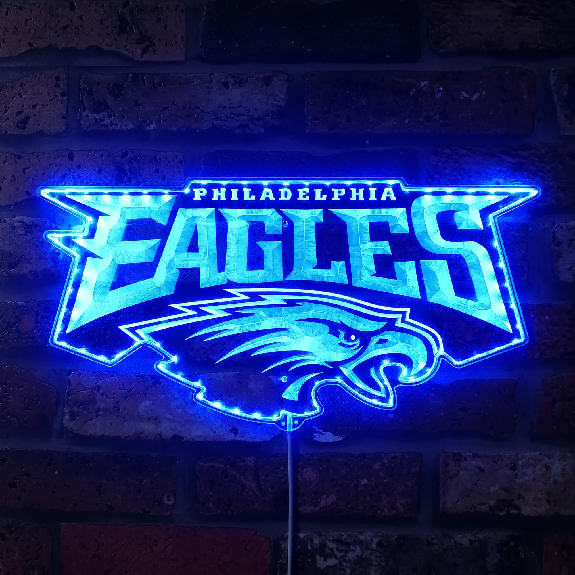 Philadelphia Eagles Dynamic RGB Edge Lit LED Sign