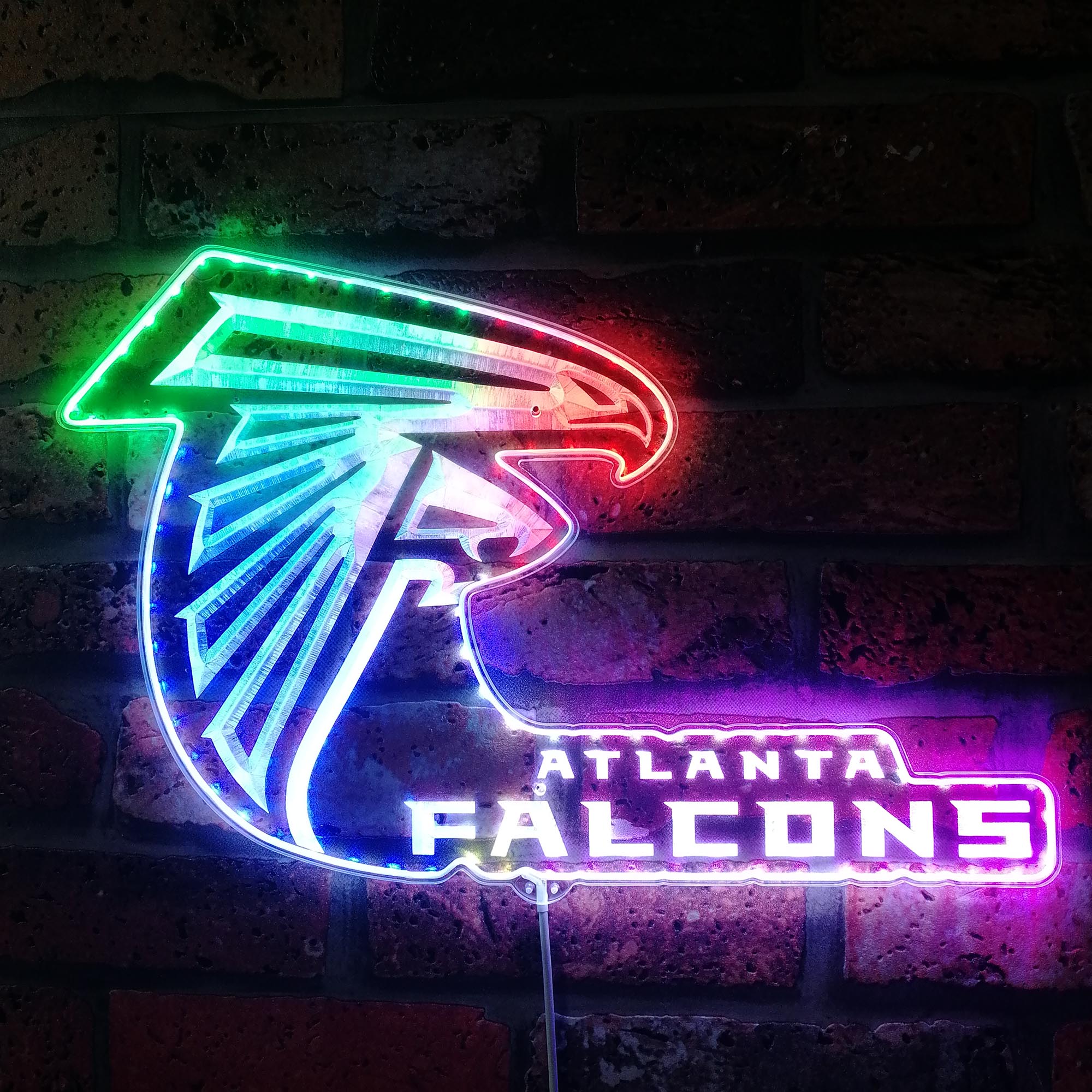 Atlanta Falcons Dynamic RGB Edge Lit LED Sign | PROLEDSIGN