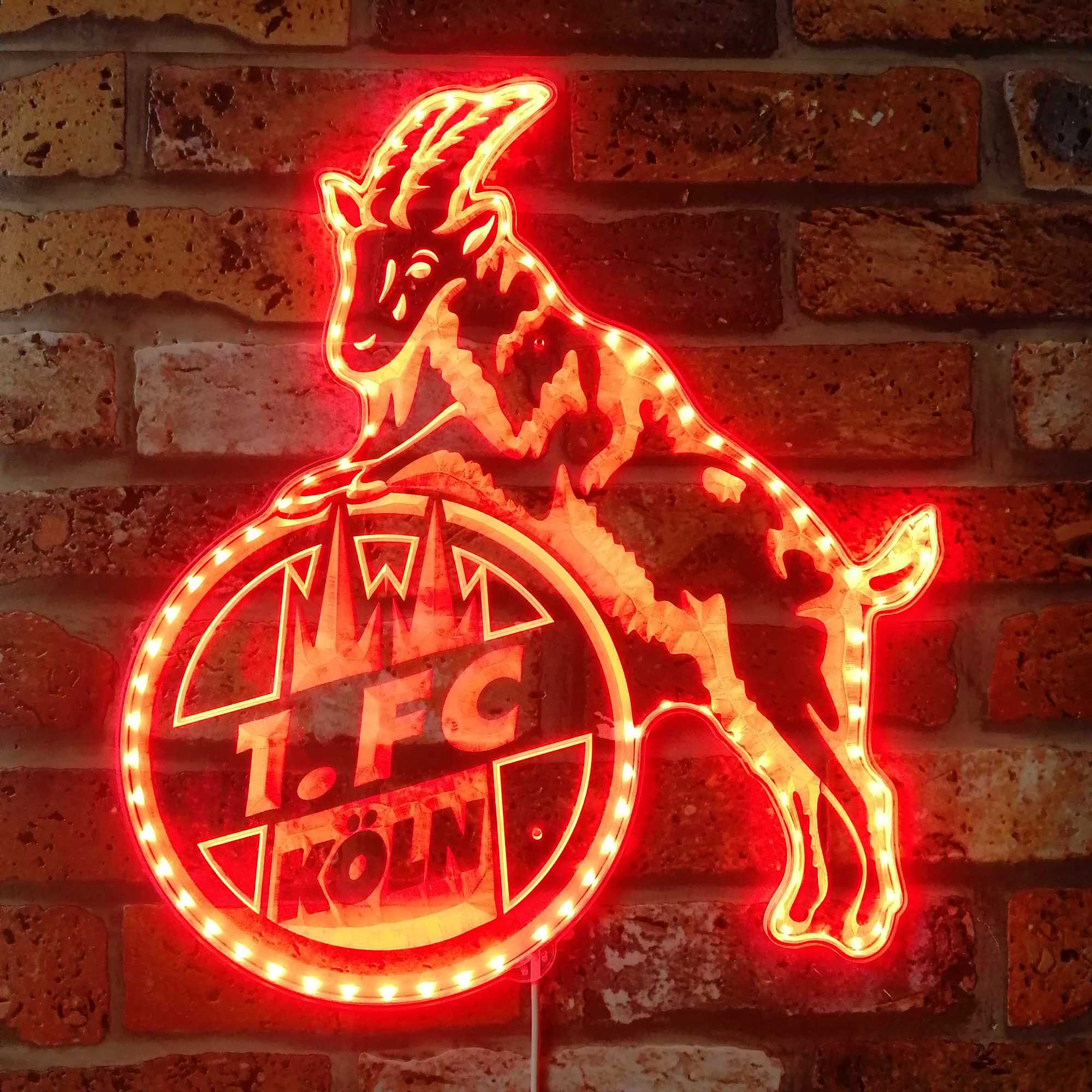 FC Köln Football Club Dynamic RGB Edge Lit LED Sign