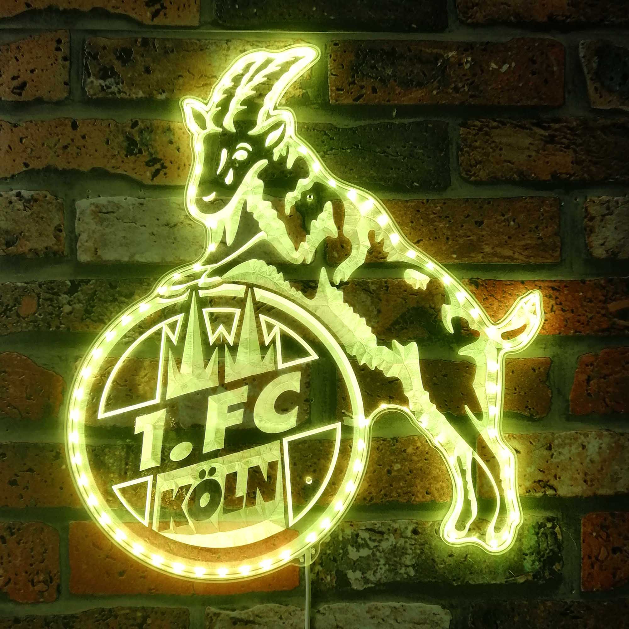 FC Köln Football Club Dynamic RGB Edge Lit LED Sign