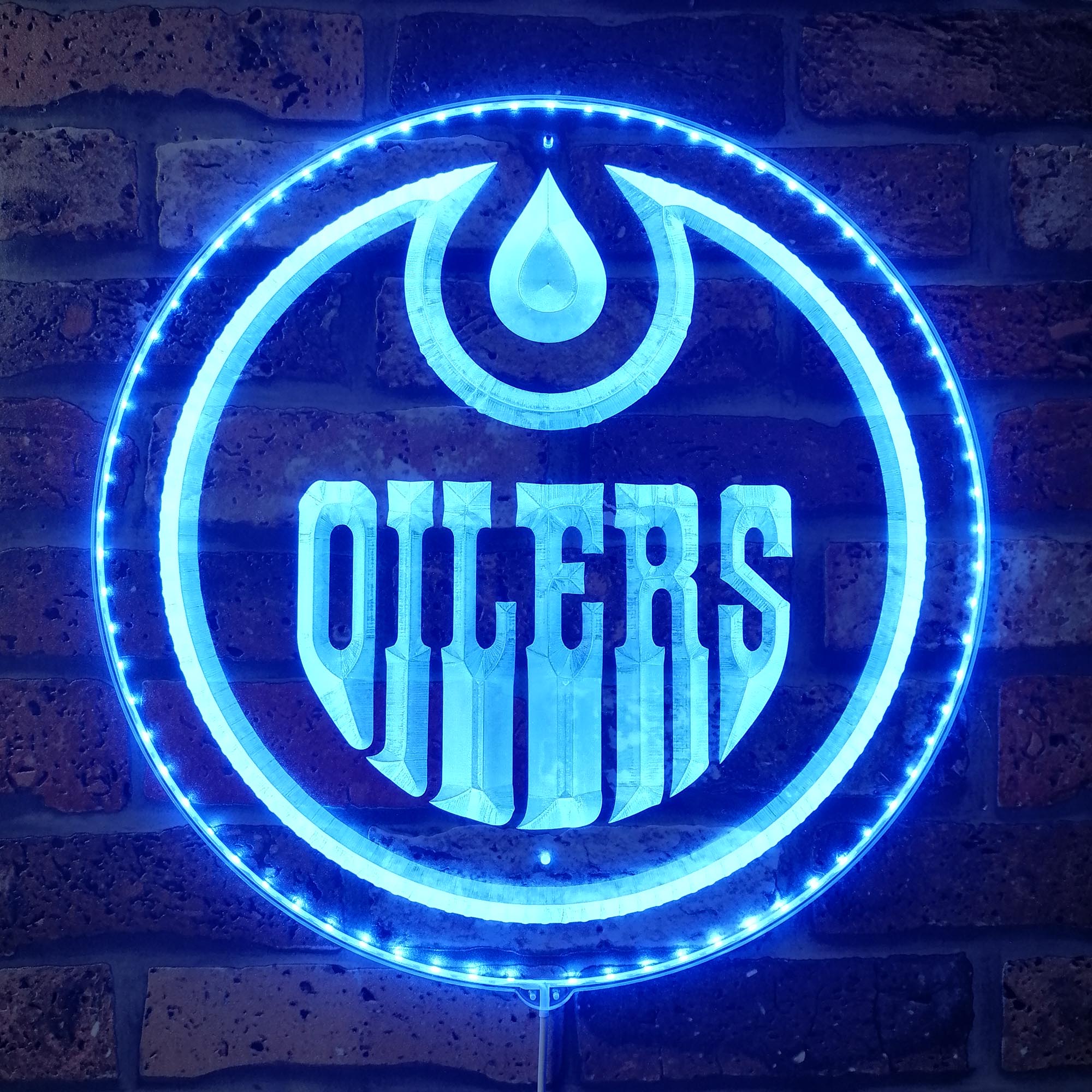 Edmonton Oilers Dynamic RGB Edge Lit LED Sign