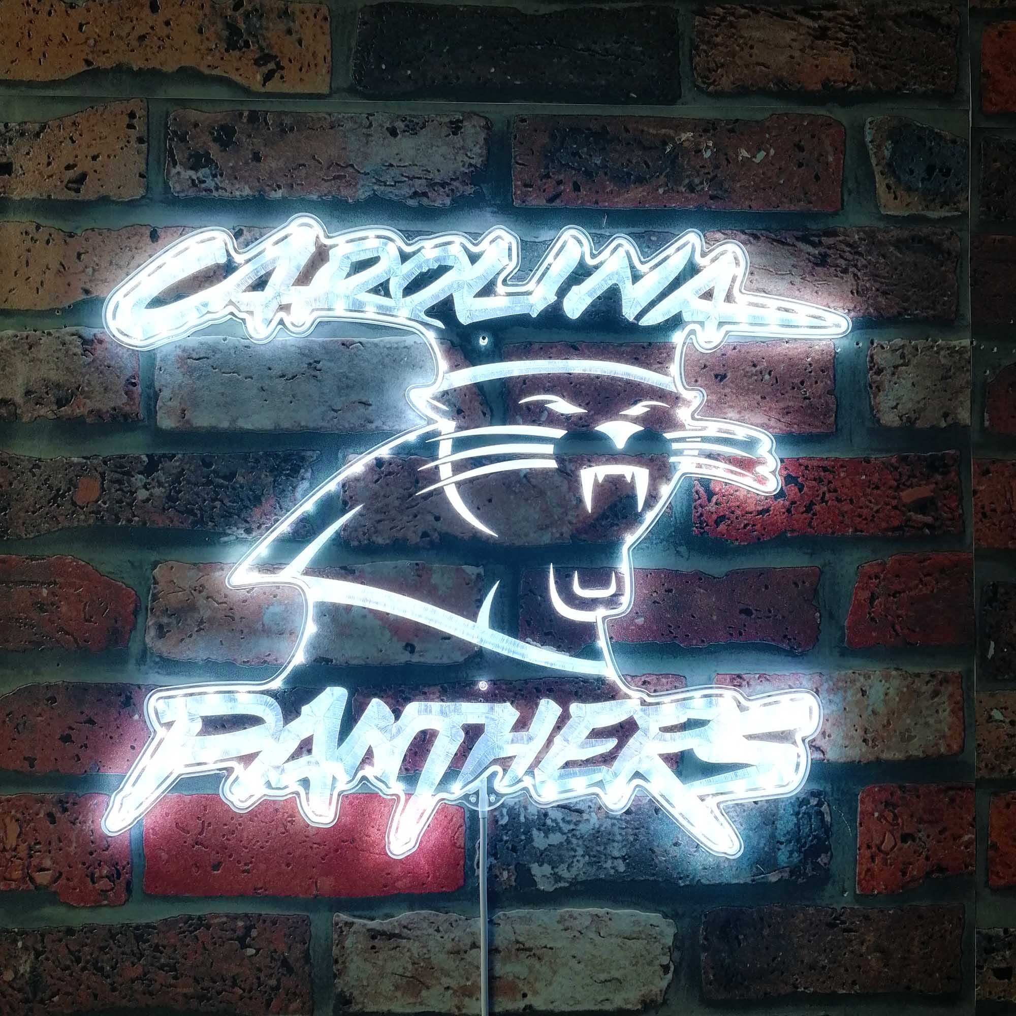 Carolina Panthers Dynamic RGB Edge Lit LED Sign