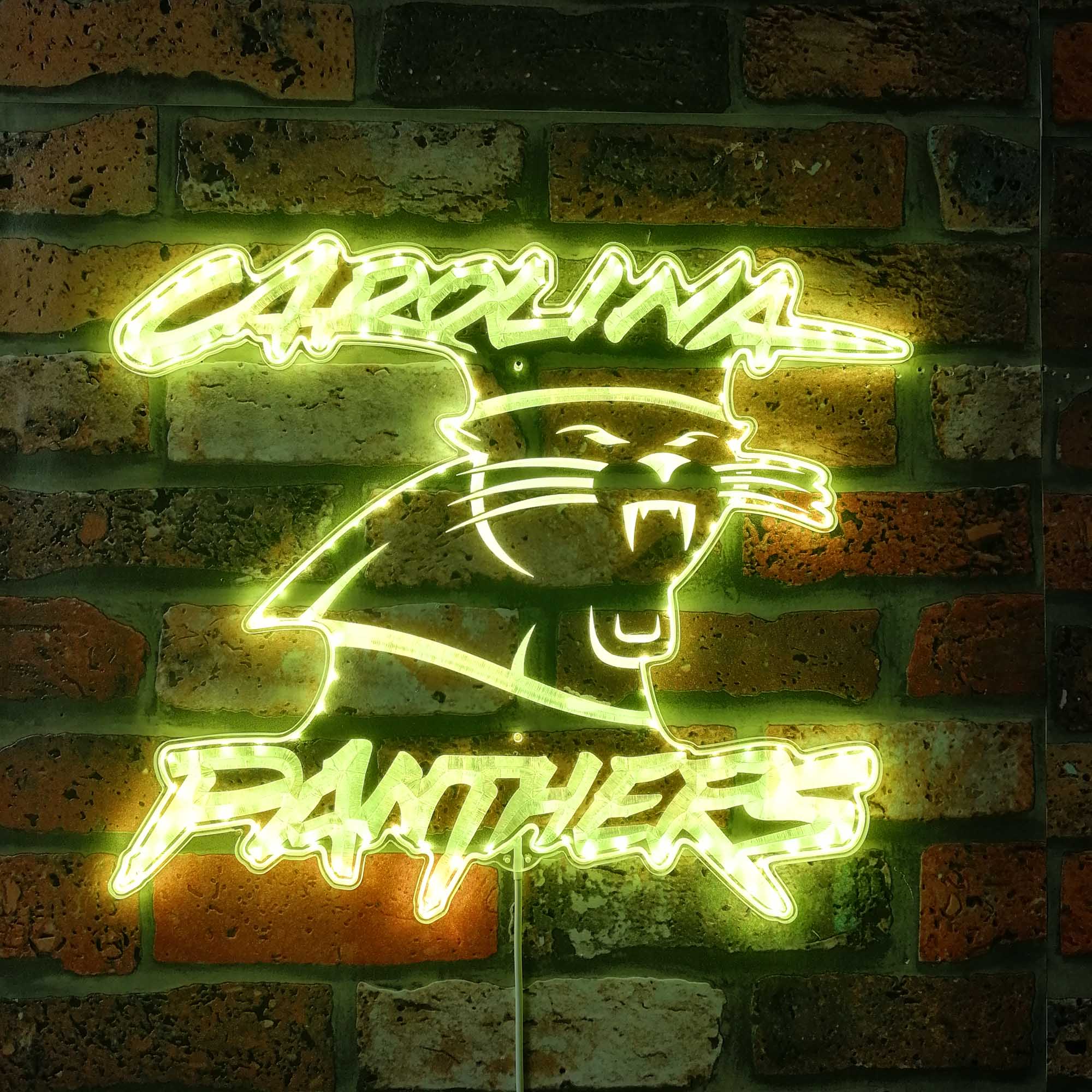 Carolina Panthers Dynamic RGB Edge Lit LED Sign