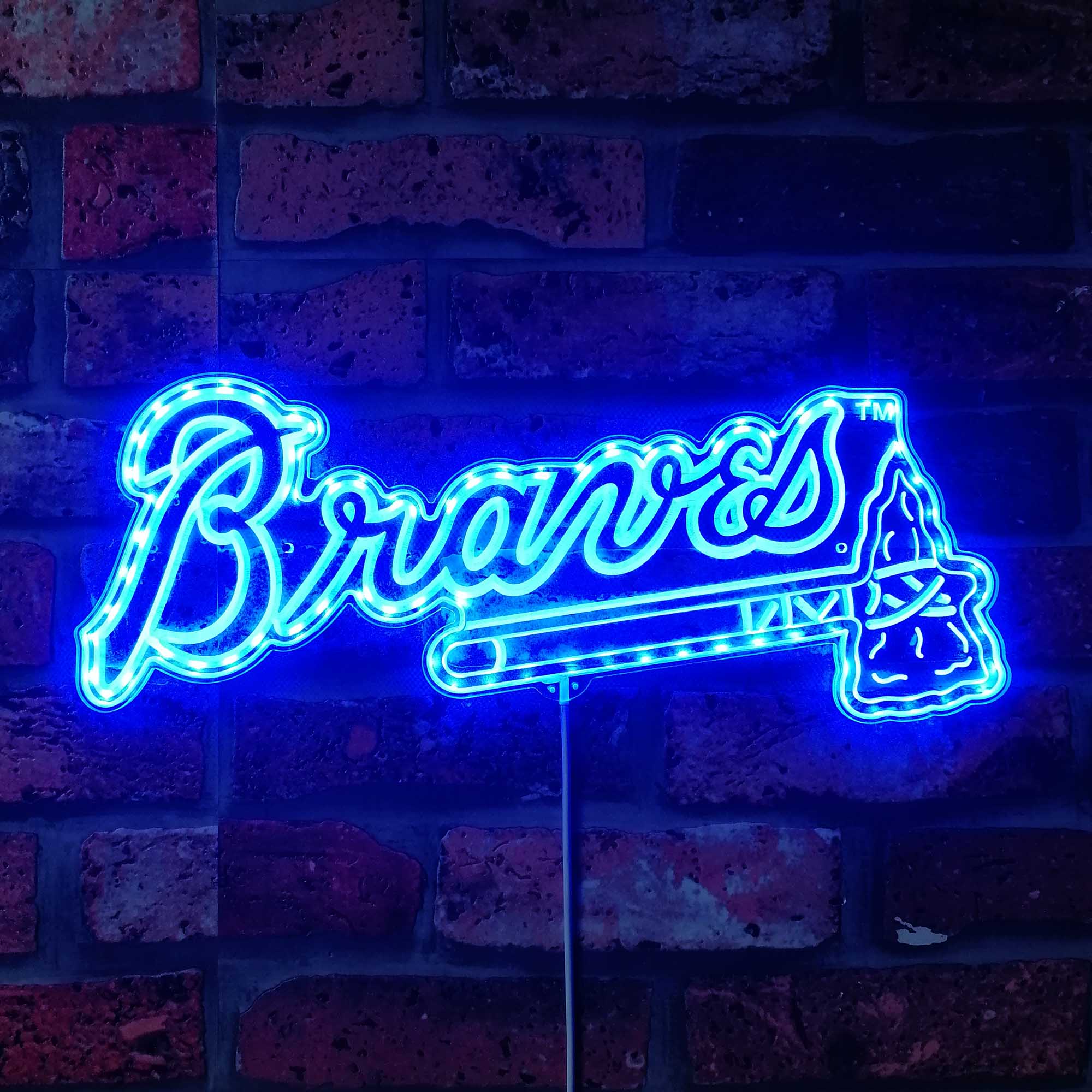 Atlanta Braves Dynamic RGB Edge Lit LED Sign