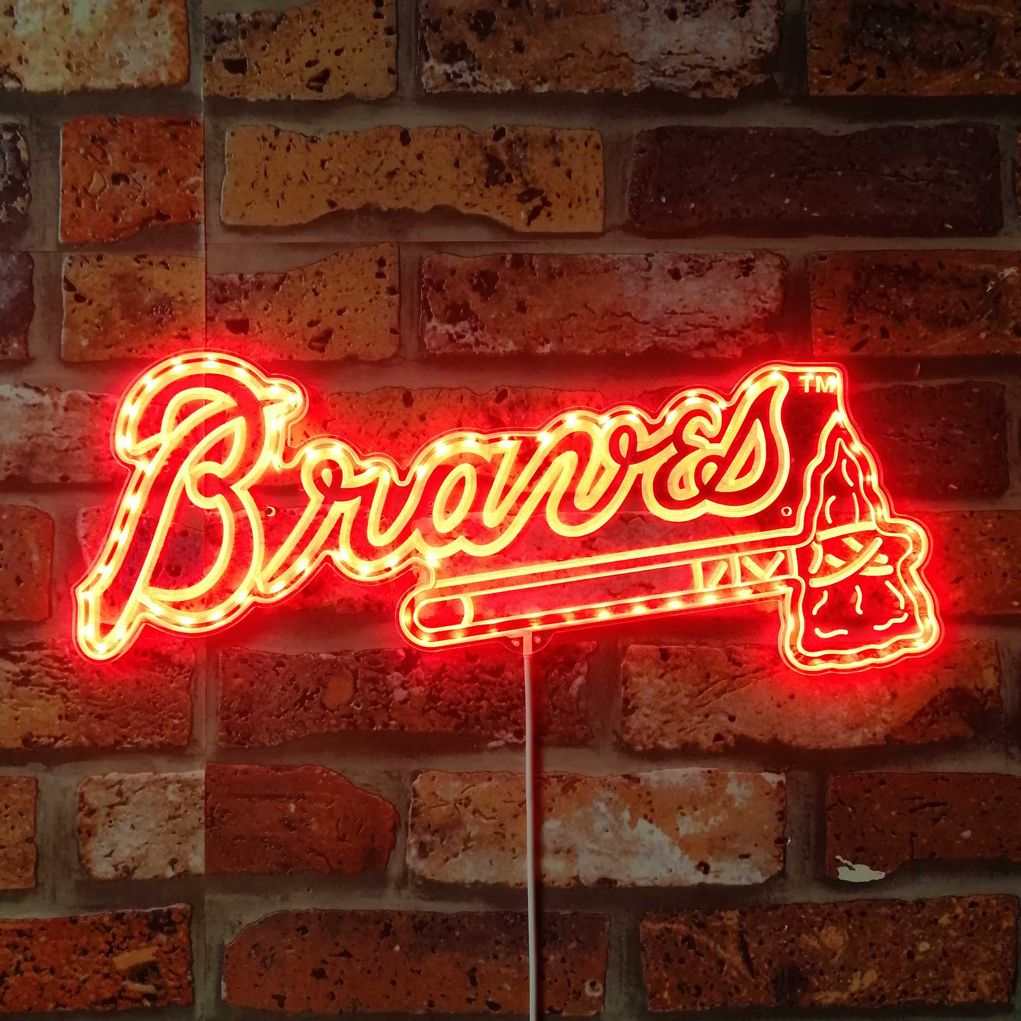 Atlanta Braves Dynamic RGB Edge Lit LED Sign | PROLEDSIGN