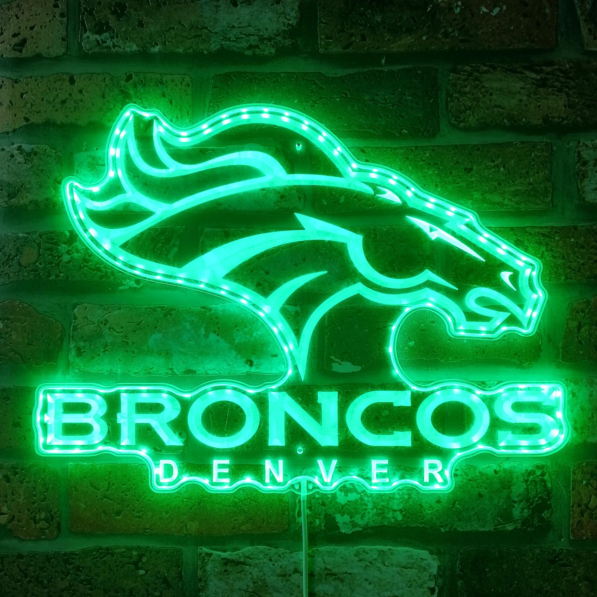 Denver Broncos Dynamic RGB Edge Lit LED Sign