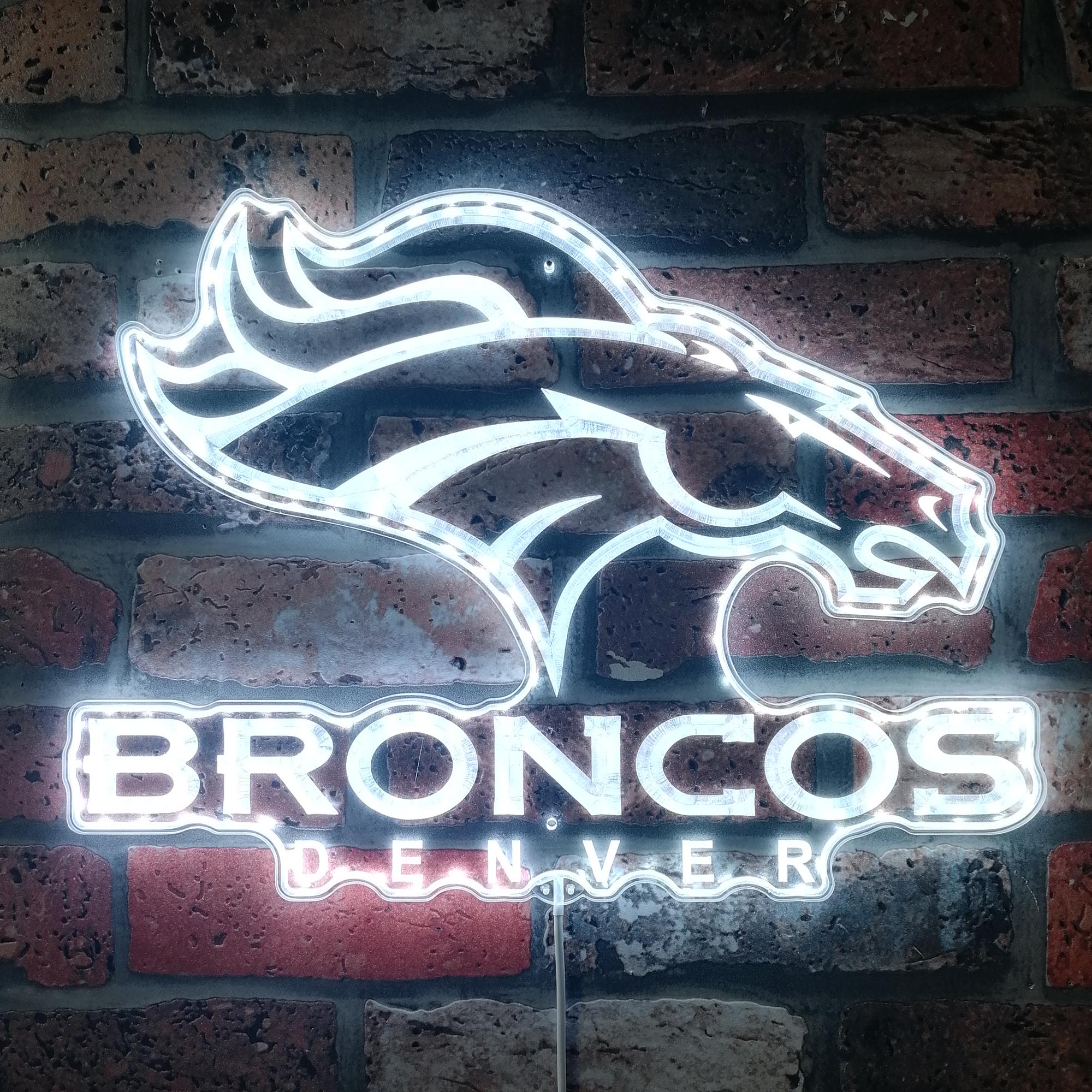 Denver Broncos Dynamic RGB Edge Lit LED Sign