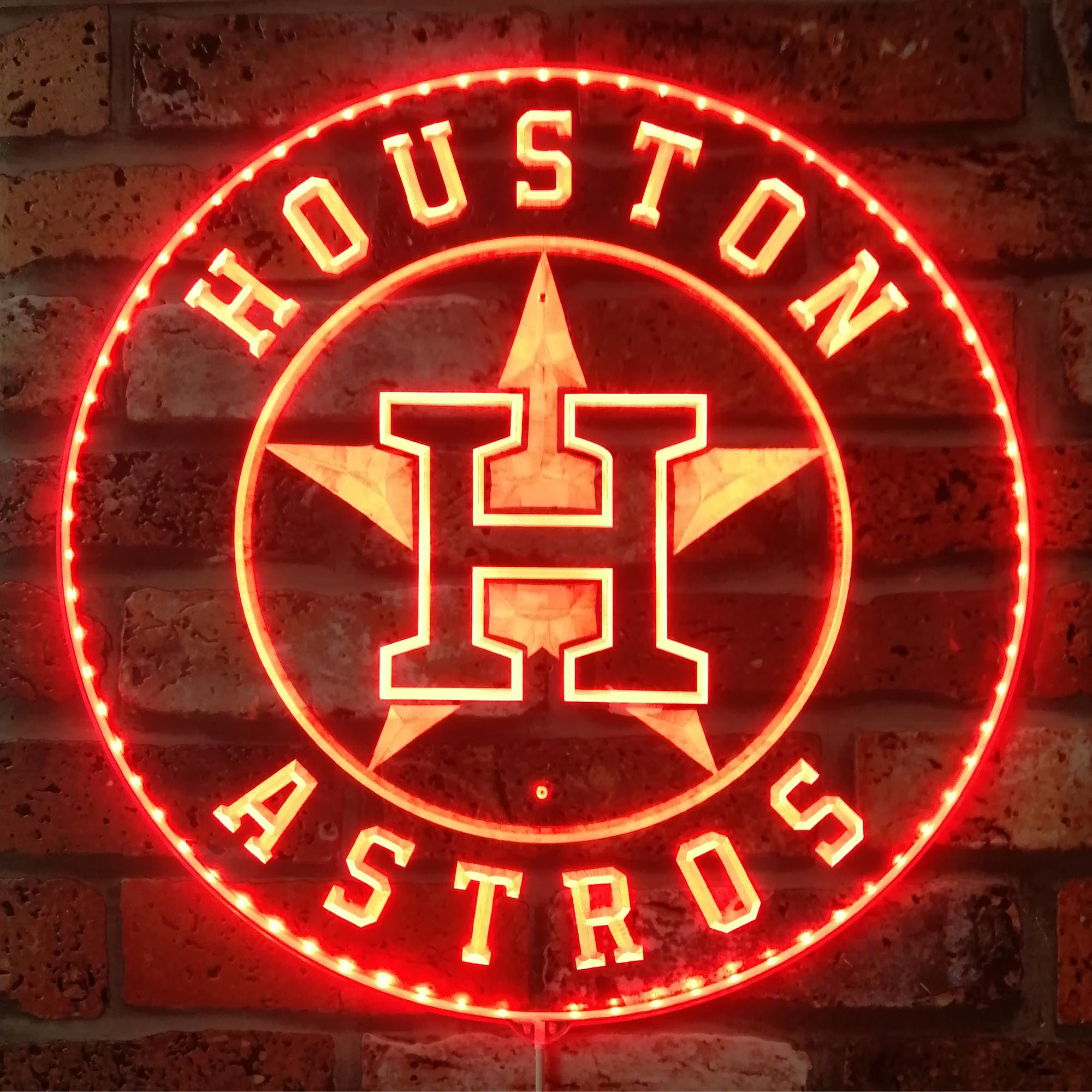 Houston Astros Dynamic RGB Edge Lit LED Sign