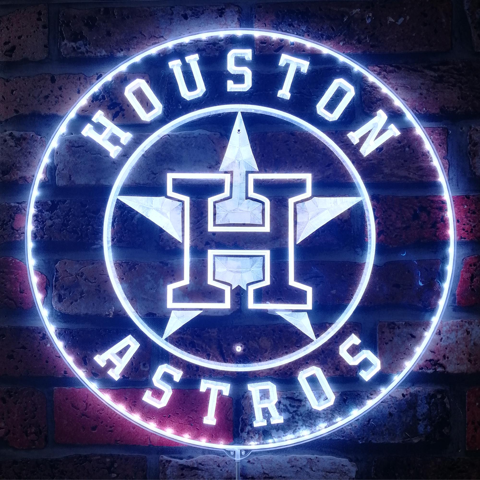 Houston Astros Dynamic RGB Edge Lit LED Sign