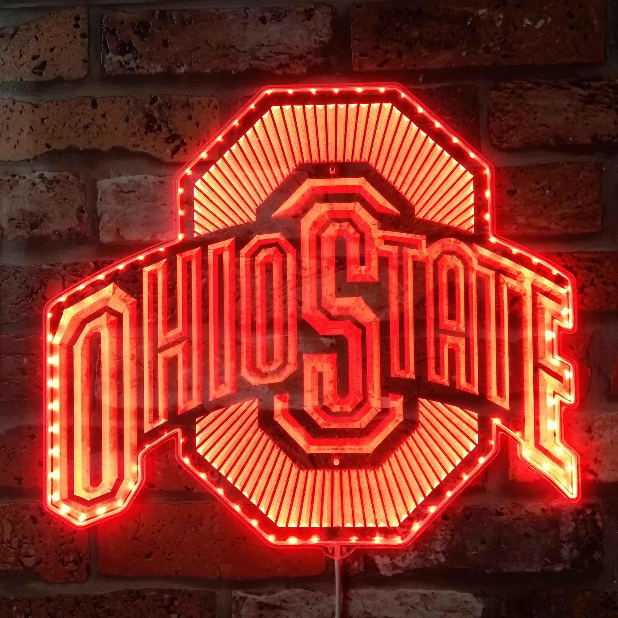 Ohio State Buckeyes Dynamic RGB Edge Lit LED Sign