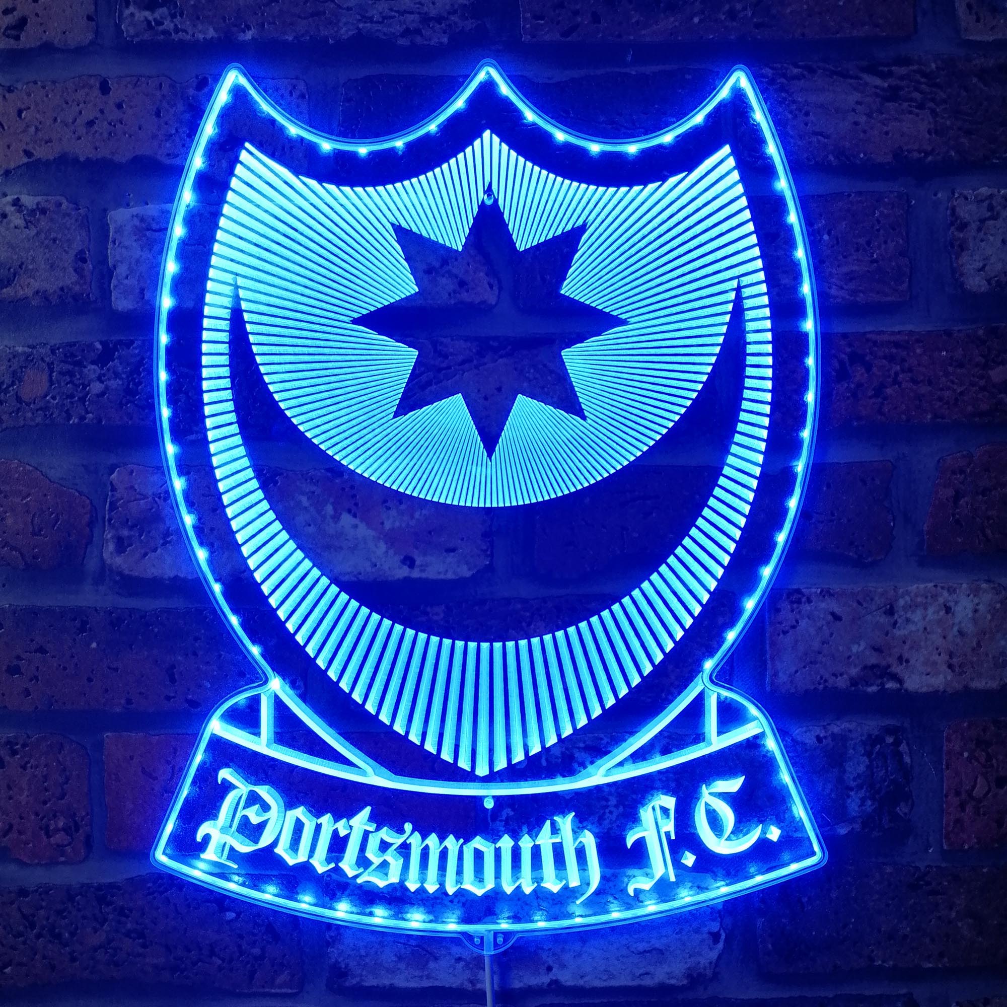 Portsmouth UK Football Club Dynamic RGB Edge Lit LED Sign