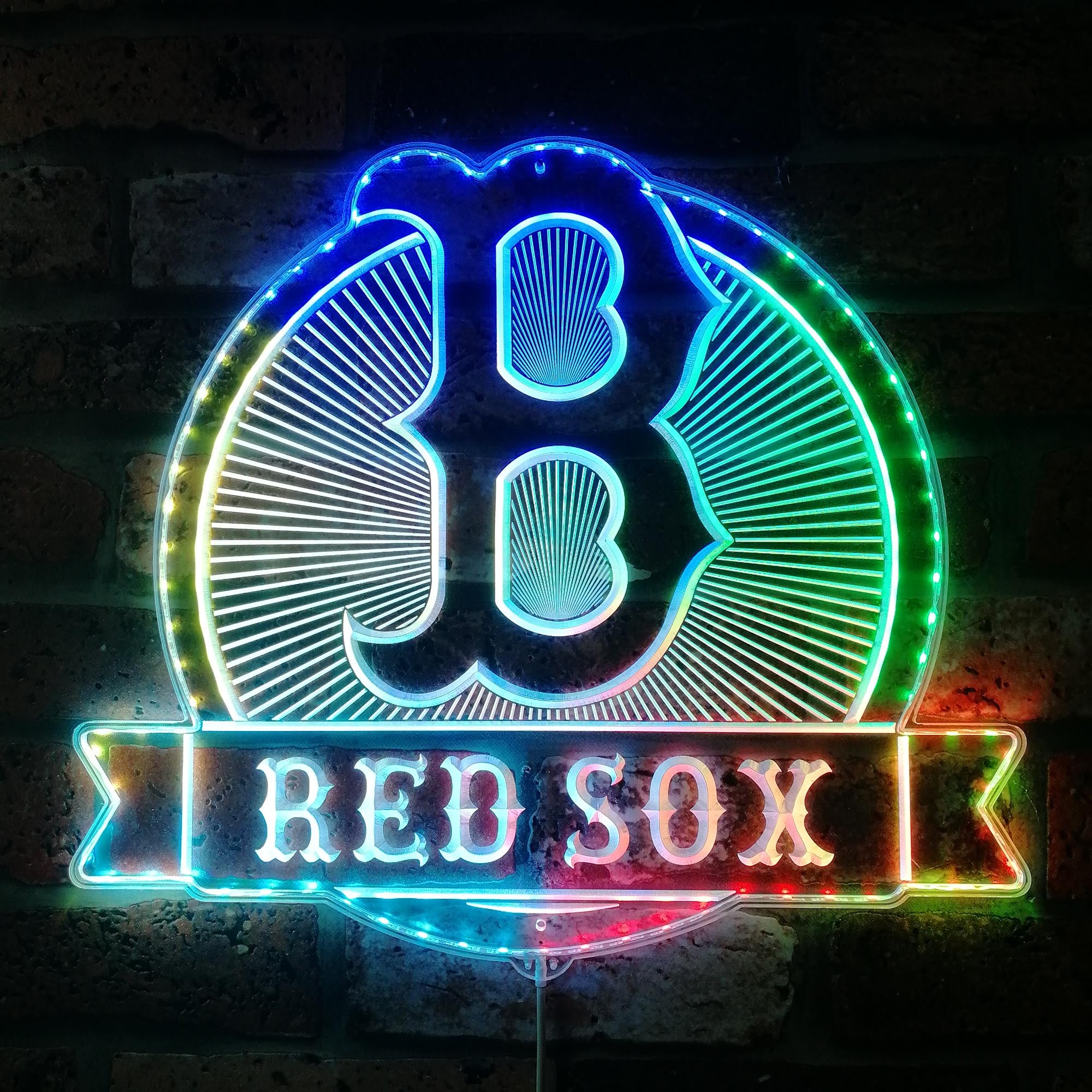 Boston Red Sox Dynamic RGB Edge Lit LED Sign
