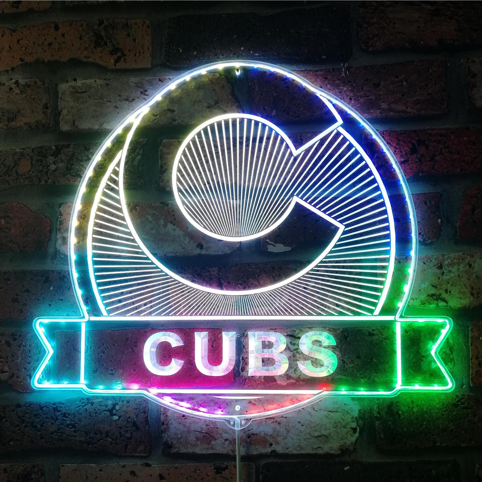 Chicago Cubs Dynamic RGB Edge Lit LED Sign