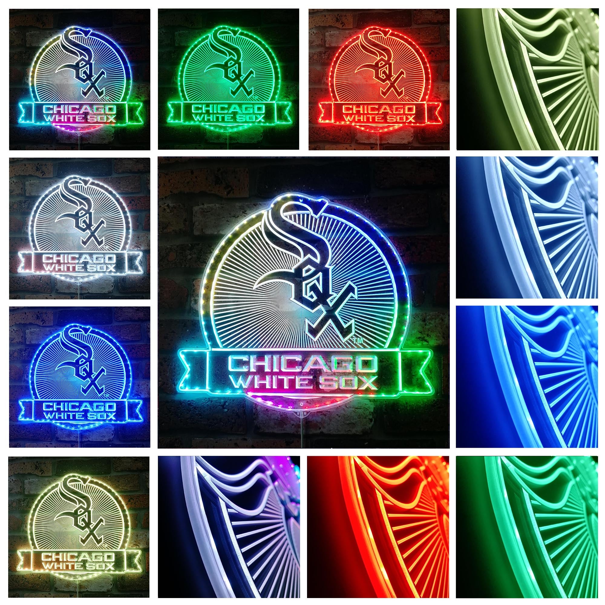 Chicago Red Sox Dynamic RGB Edge Lit LED Sign