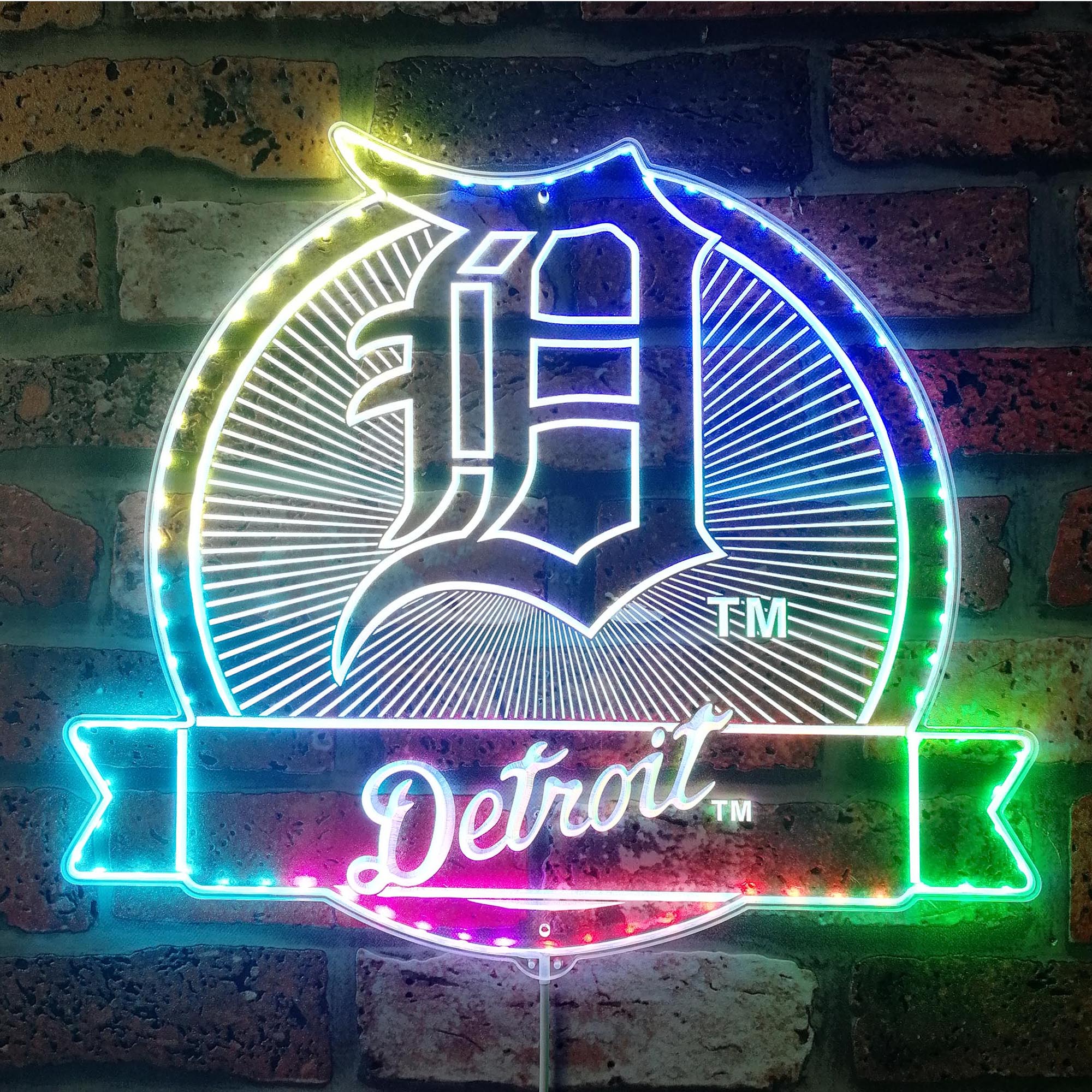 Detroit Tigers Dynamic RGB Edge Lit LED Sign