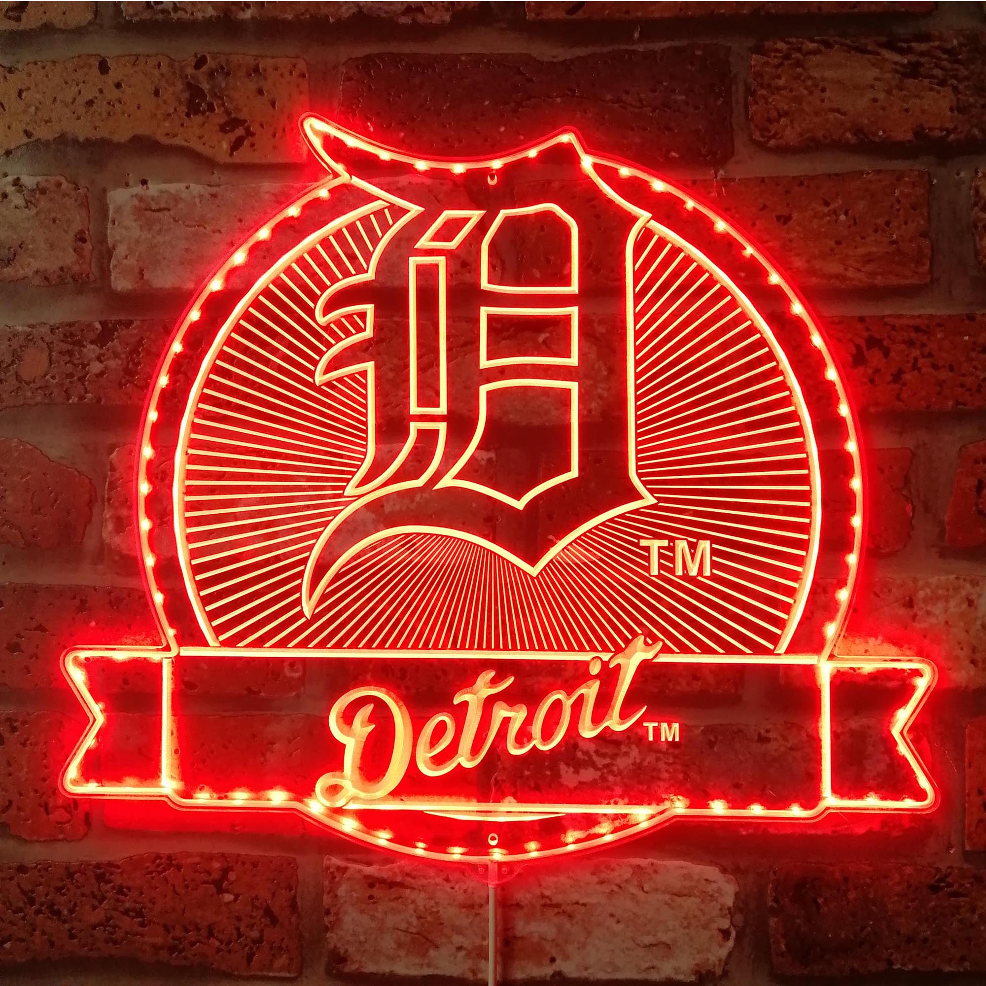 Detroit Tigers Dynamic RGB Edge Lit LED Sign