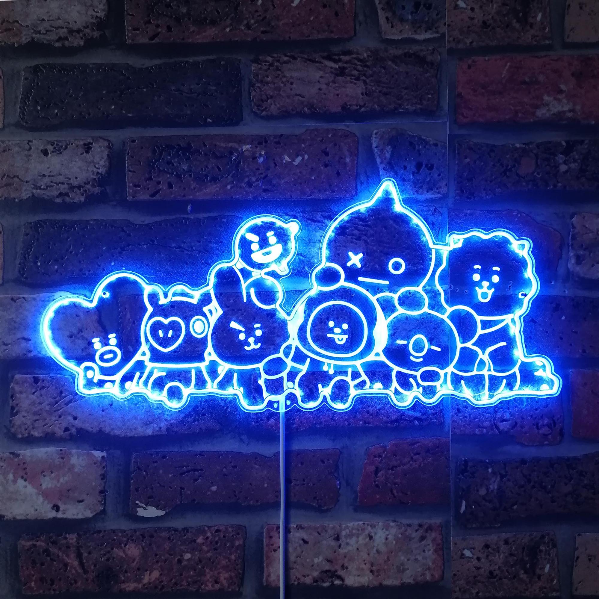 BT21 BTS Dynamic RGB Edge Lit LED Sign | PROLEDSIGN