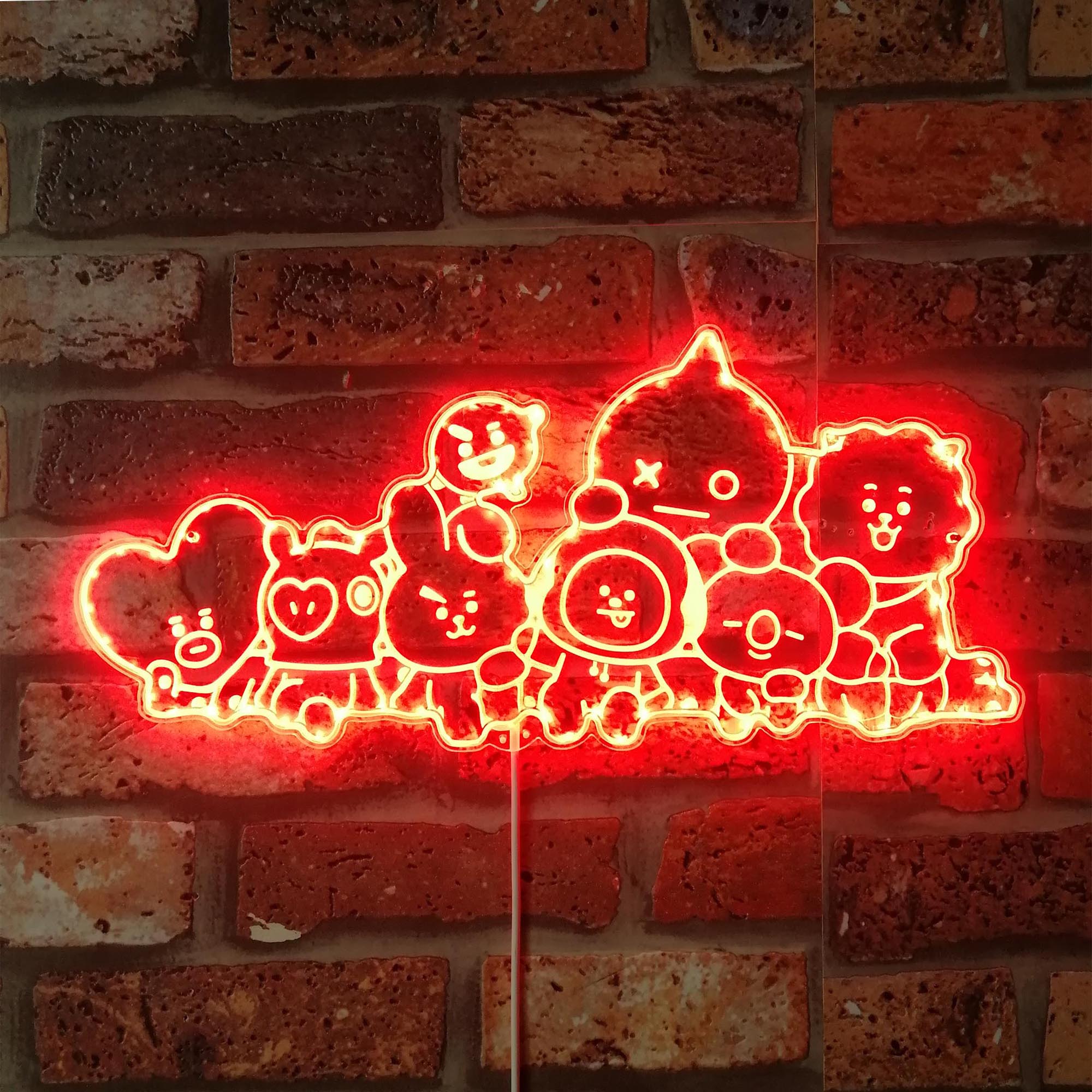 BT21 BTS Dynamic RGB Edge Lit LED Sign