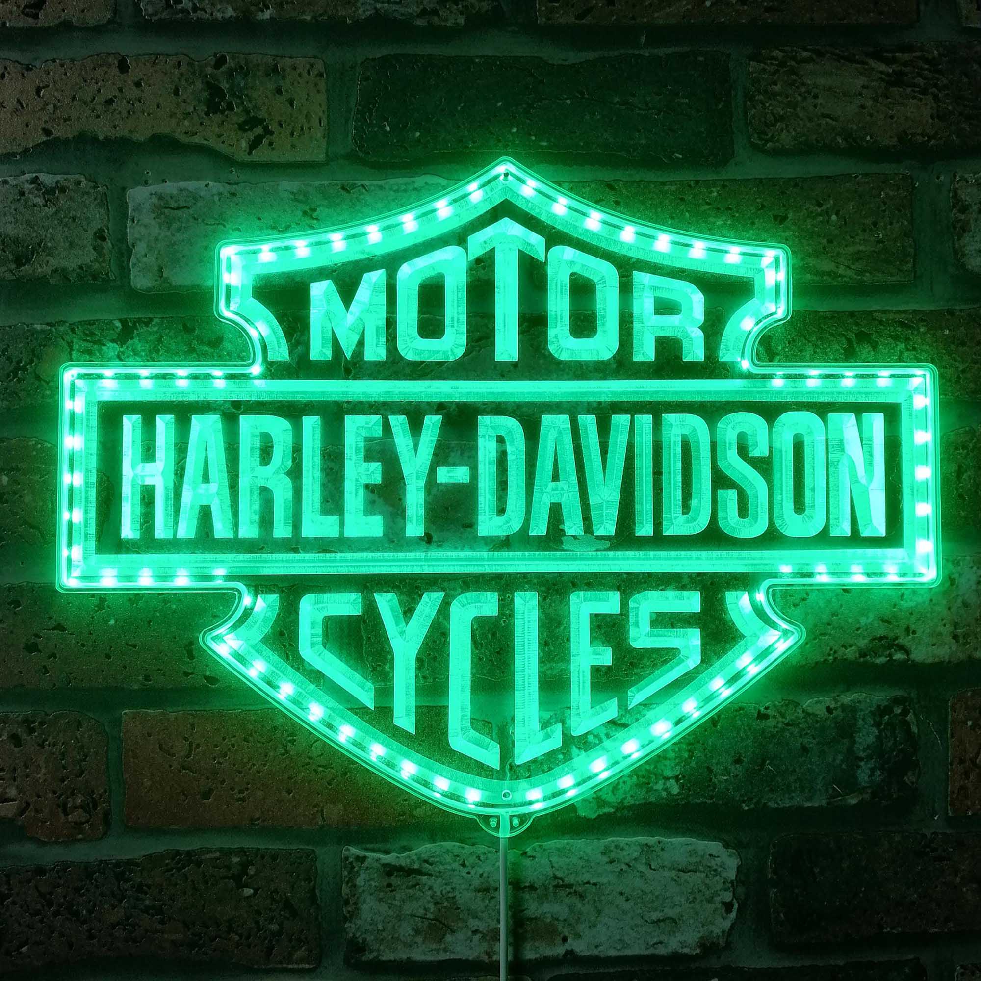 Harley Davidson Motorcycles Dynamic RGB Edge Lit LED Sign