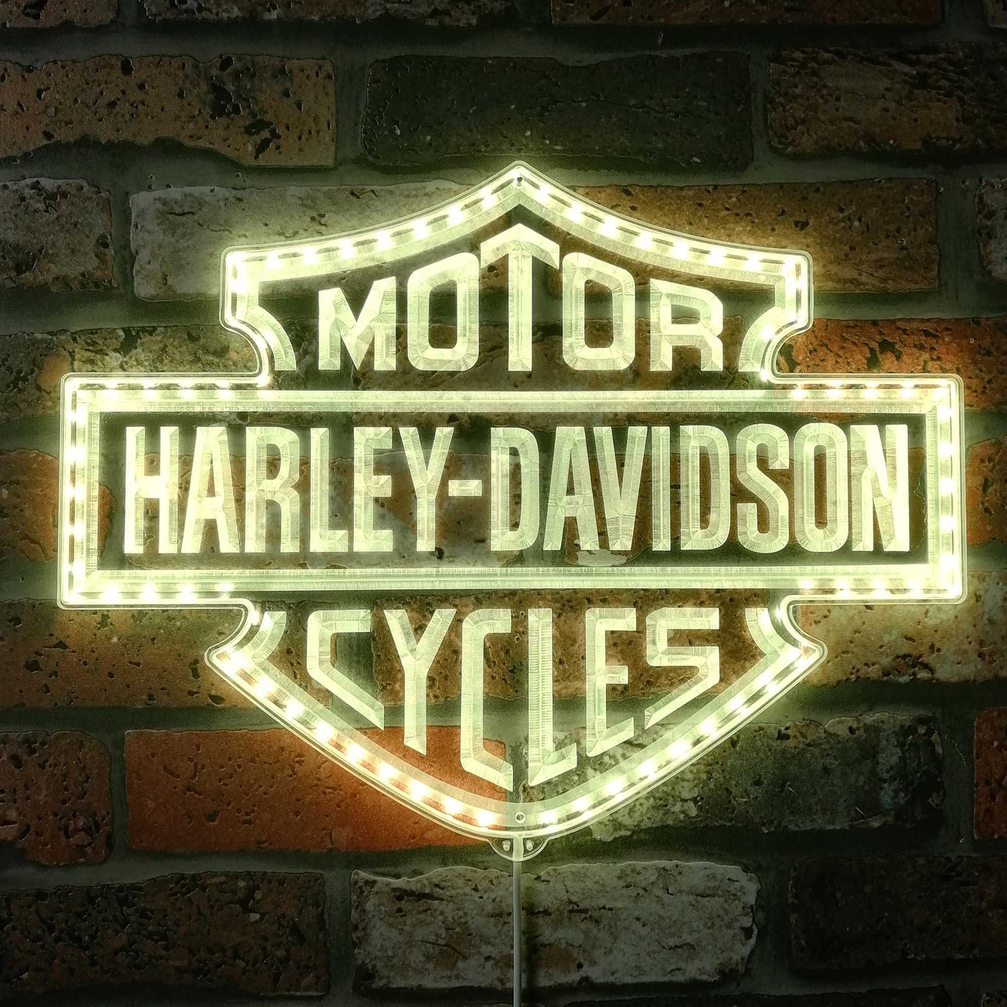 Harley Davidson Motorcycles Dynamic RGB Edge Lit LED Sign