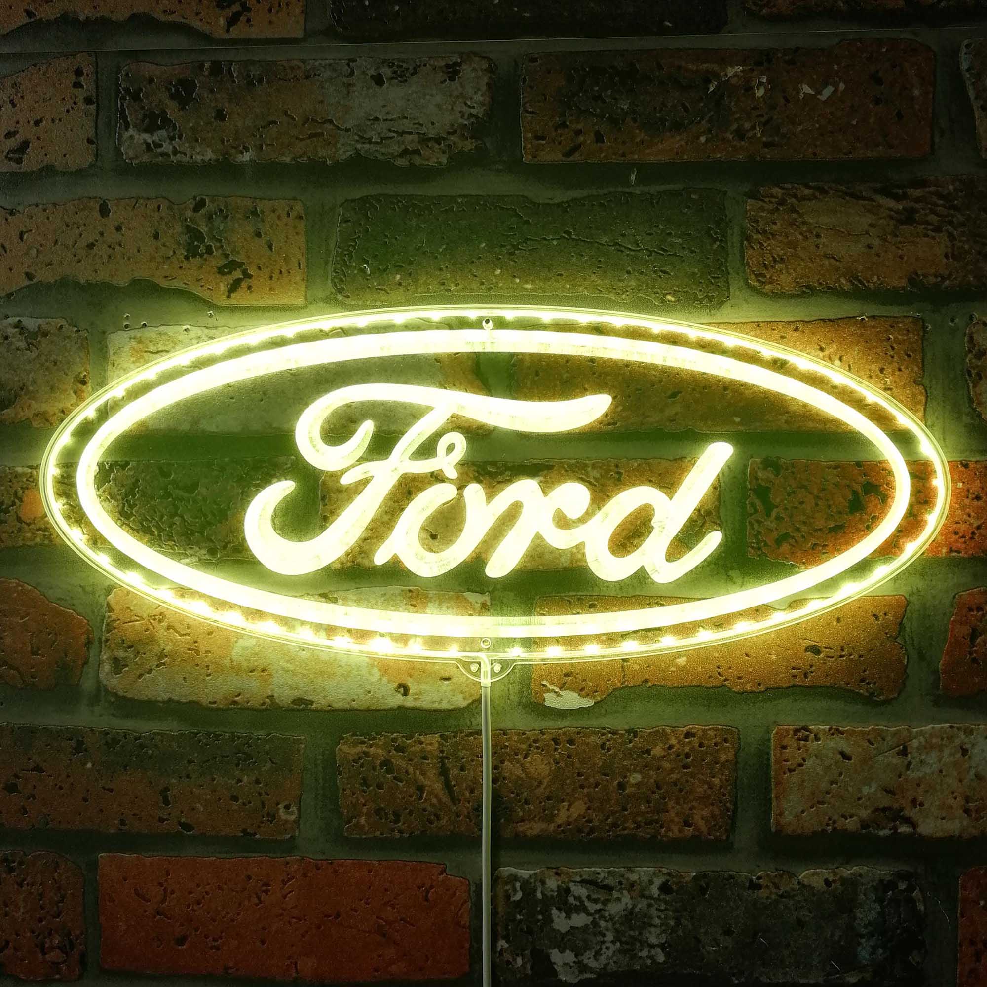 Ford Logo Garage Dynamic RGB Edge Lit LED Sign