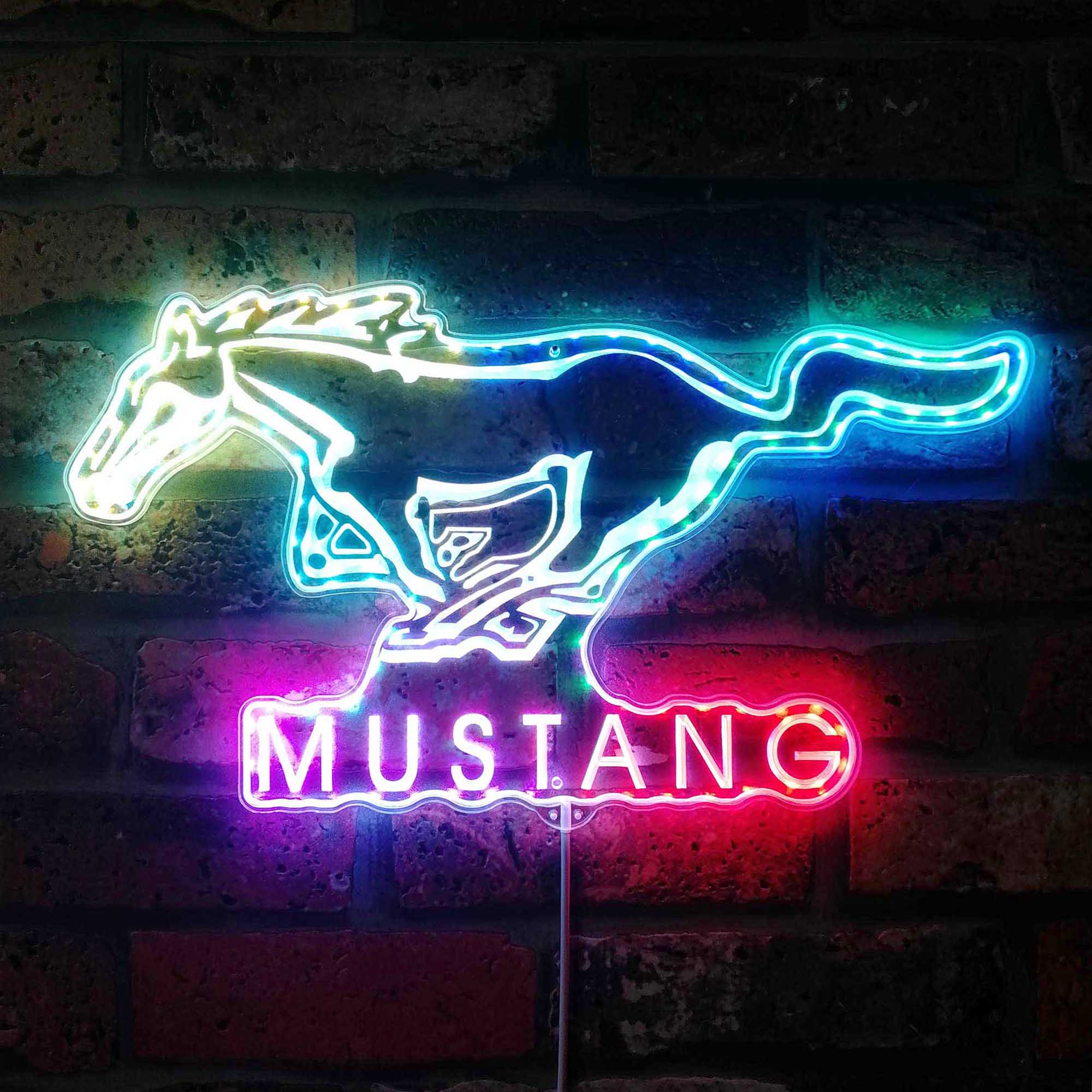 Mustang Dynamic RGB Edge Lit LED Sign