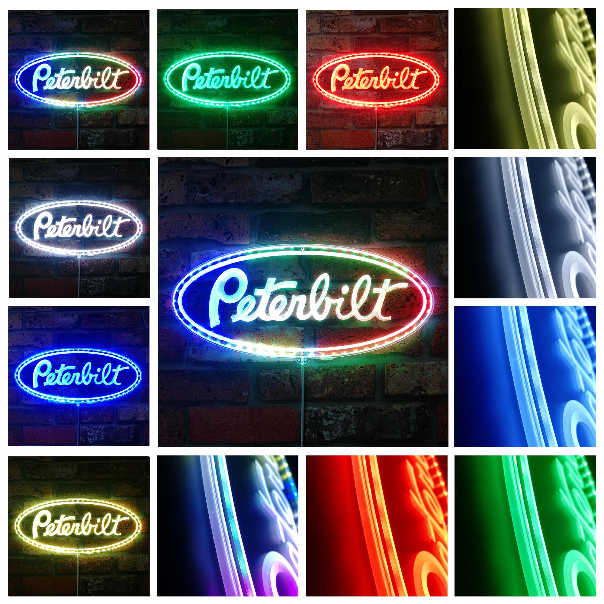 Peterbilt Dynamic RGB Edge Lit LED Sign