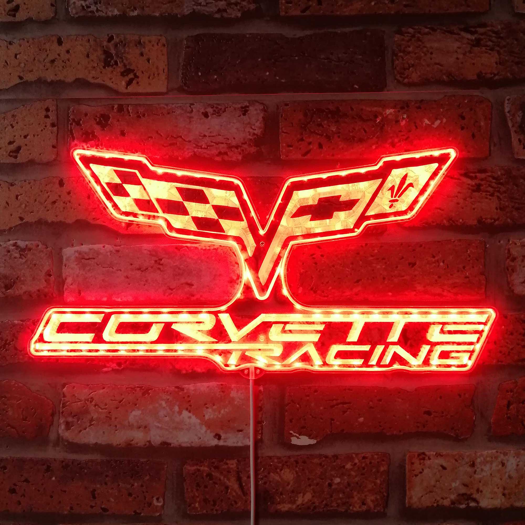 Corvette Racing Dynamic RGB Edge Lit LED Sign