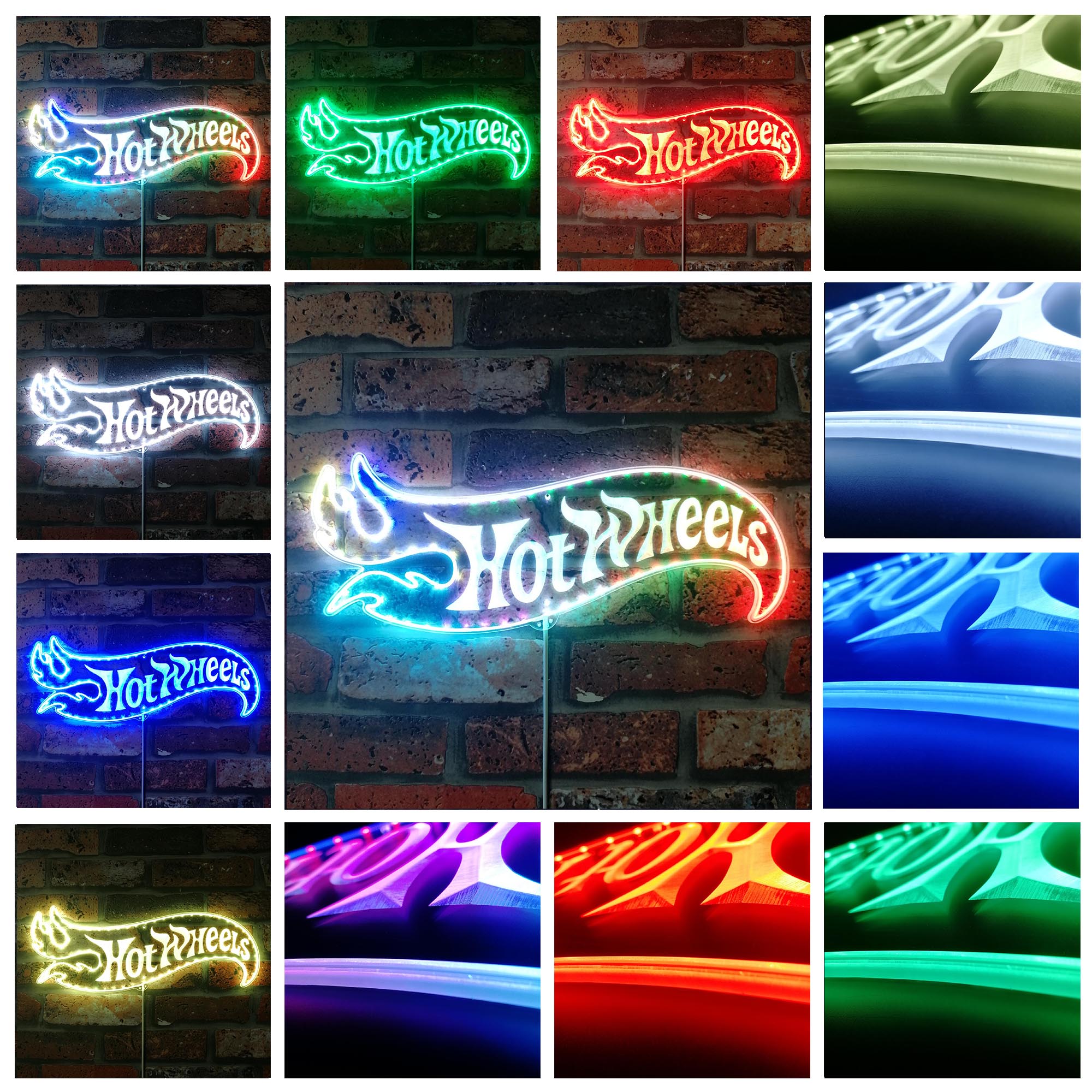 Hot Wheels Dynamic RGB Edge Lit LED Sign