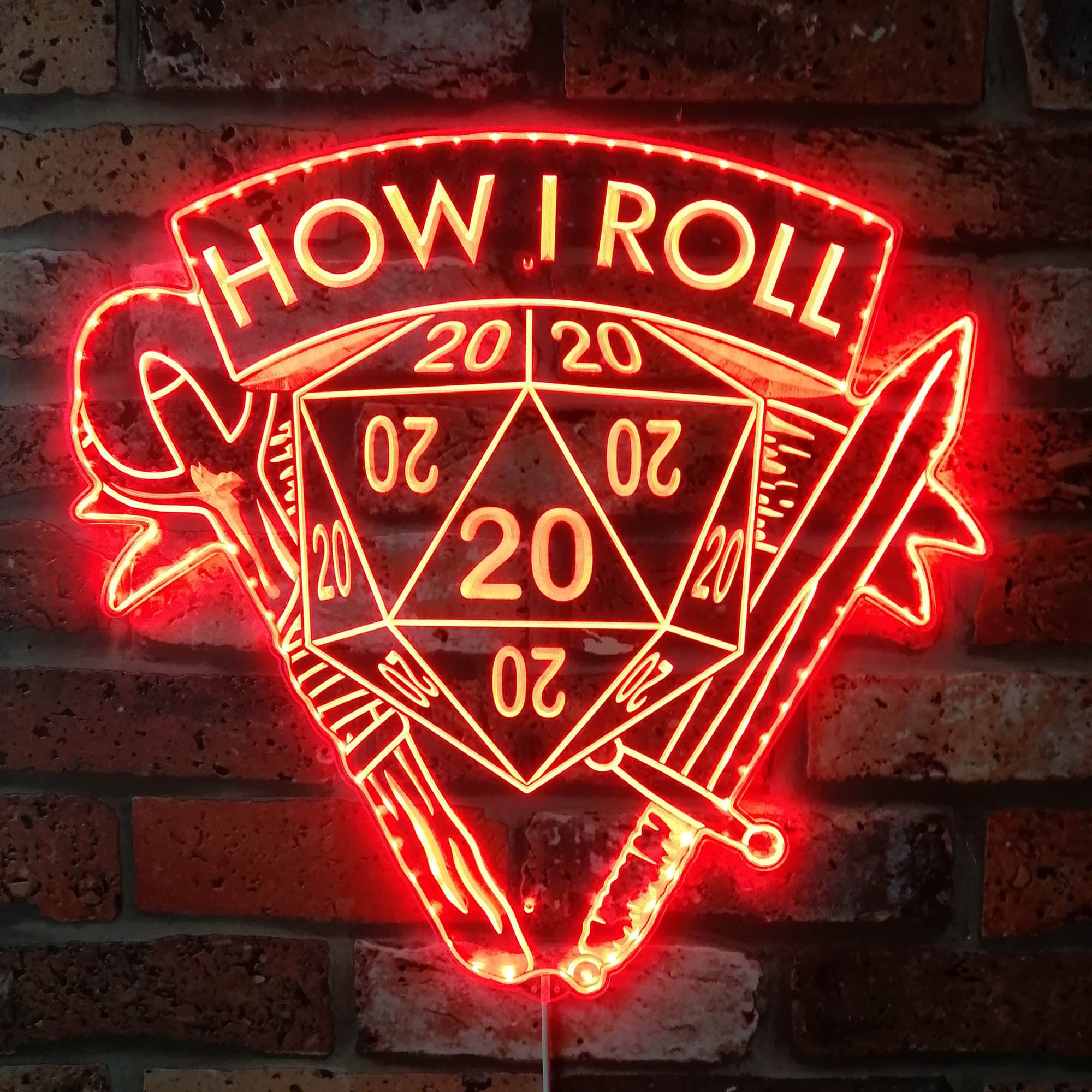 Rock n Roll Red RGB neon sign