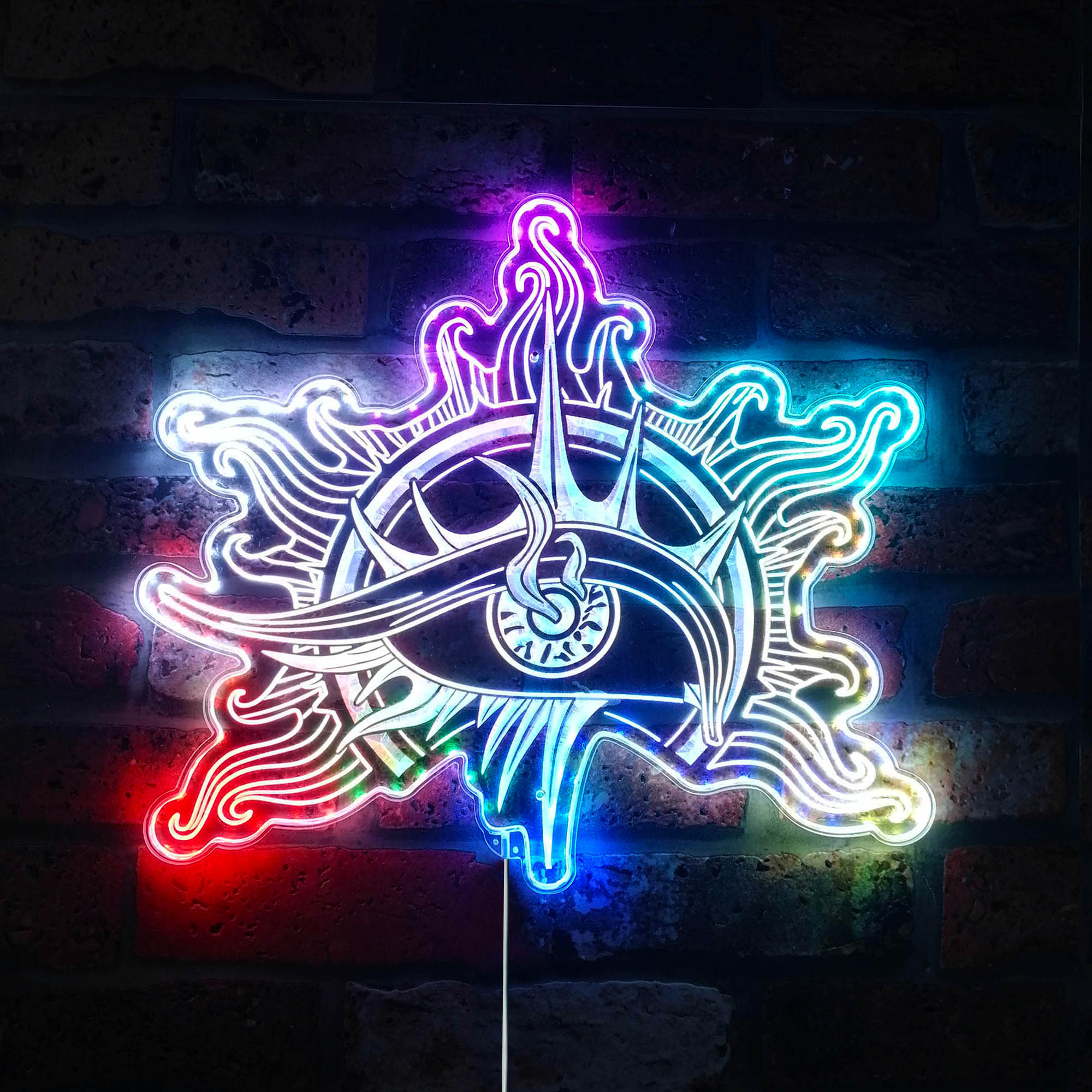 Baldur's Gate 3 Warlock Logo Dynamic RGB Edge Lit LED Sign