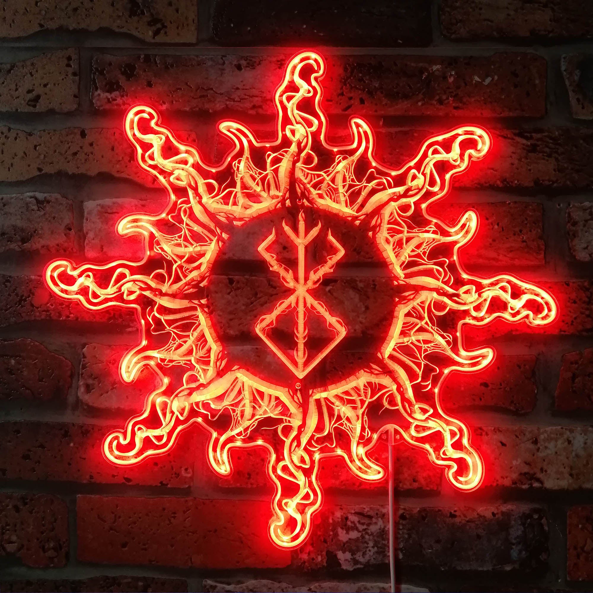 Berserk Guts Sacrifice Emblem Dynamic RGB Edge Lit LED Sign