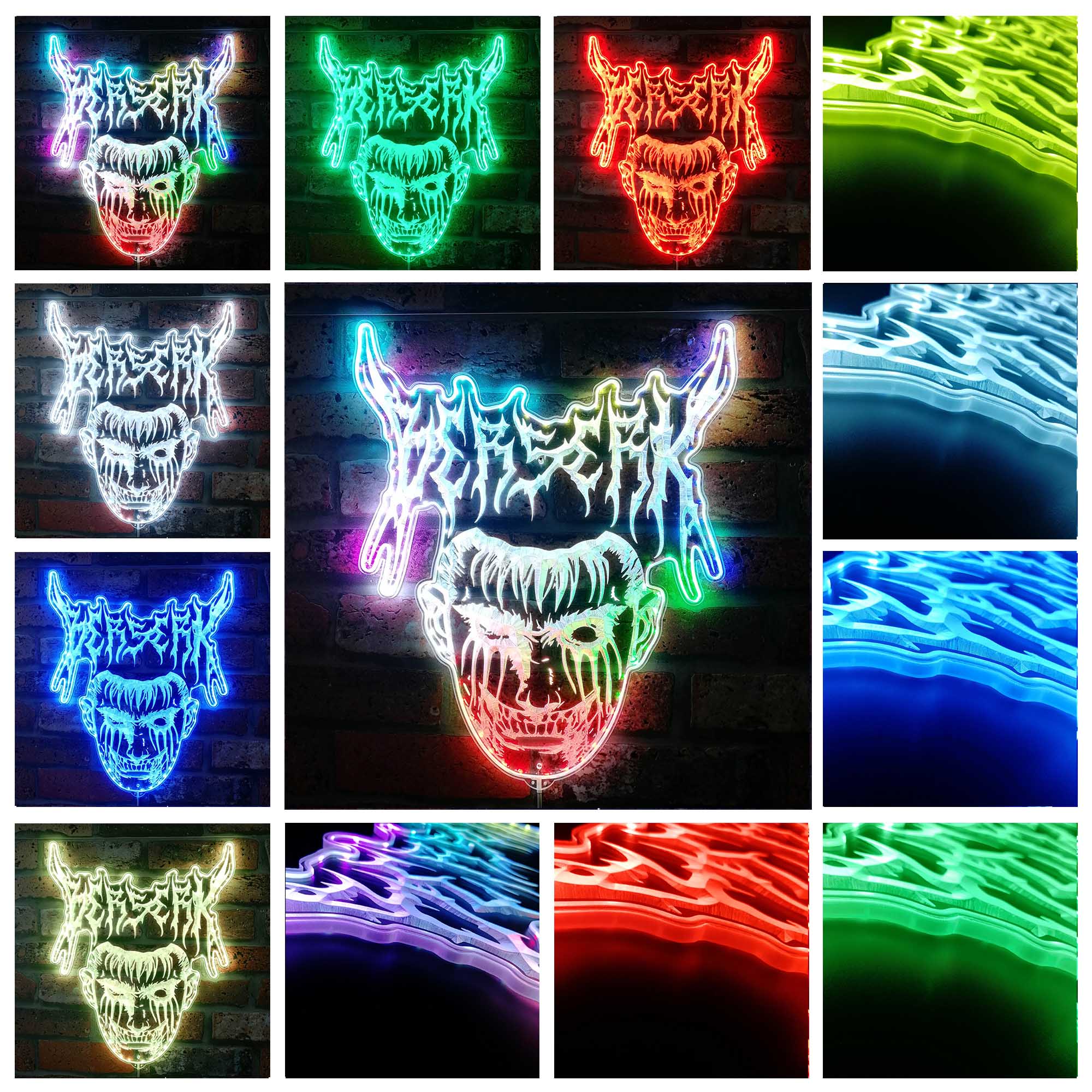 Berserk Dynamic RGB Edge Lit LED Sign