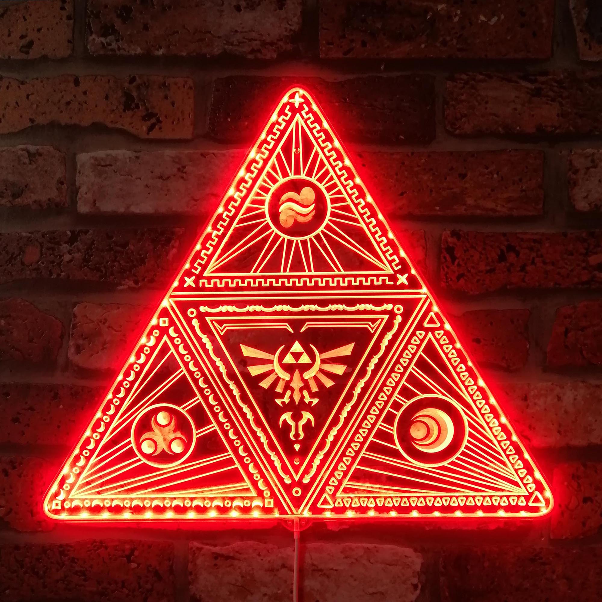 Legend of Zelda Triforce Dynamic RGB Edge Lit LED Sign