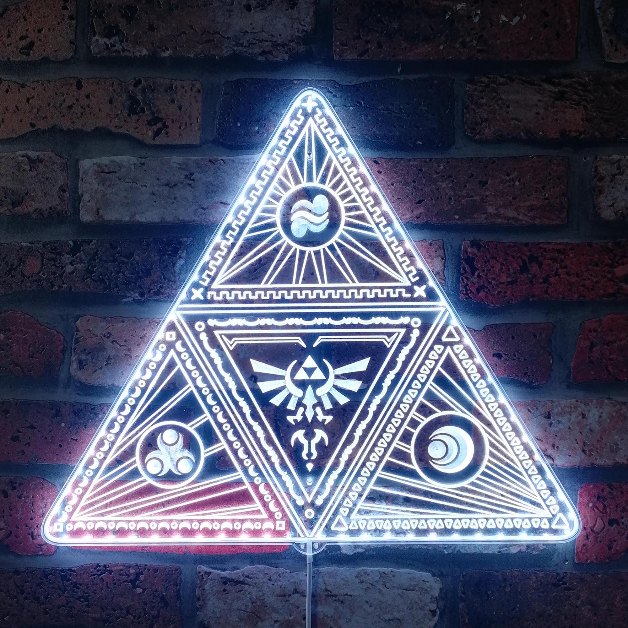 Legend of Zelda Triforce Dynamic RGB Edge Lit LED Sign