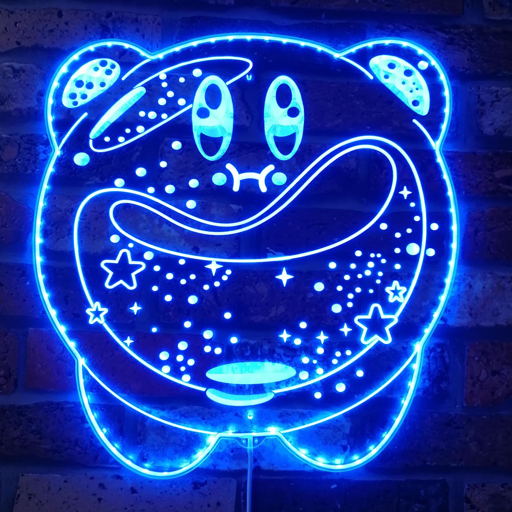 Cute Kirby Star Allies Neon RGB Edge Lit LED Sign