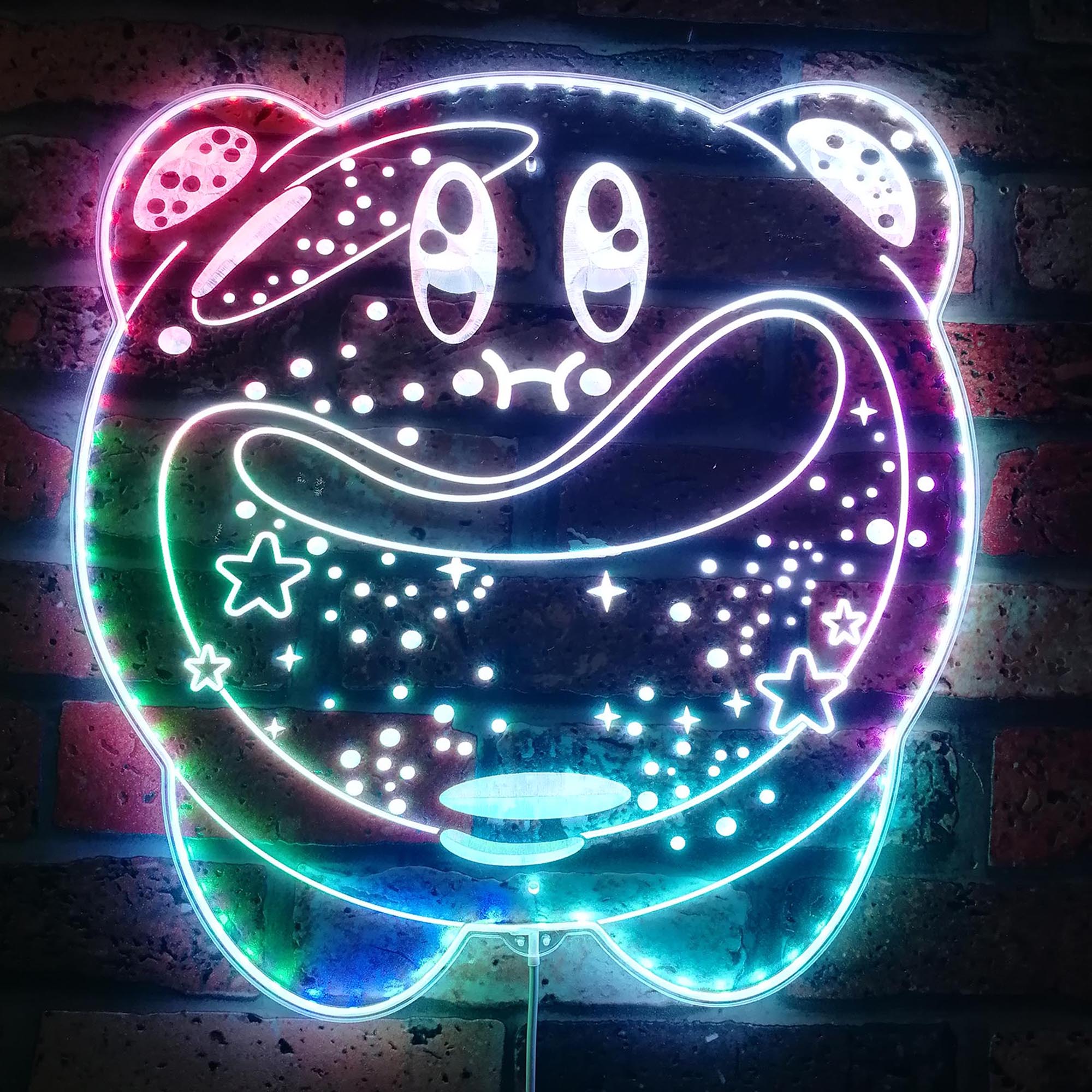 Kirby Star Allies Dynamic RGB Edge Lit LED Sign