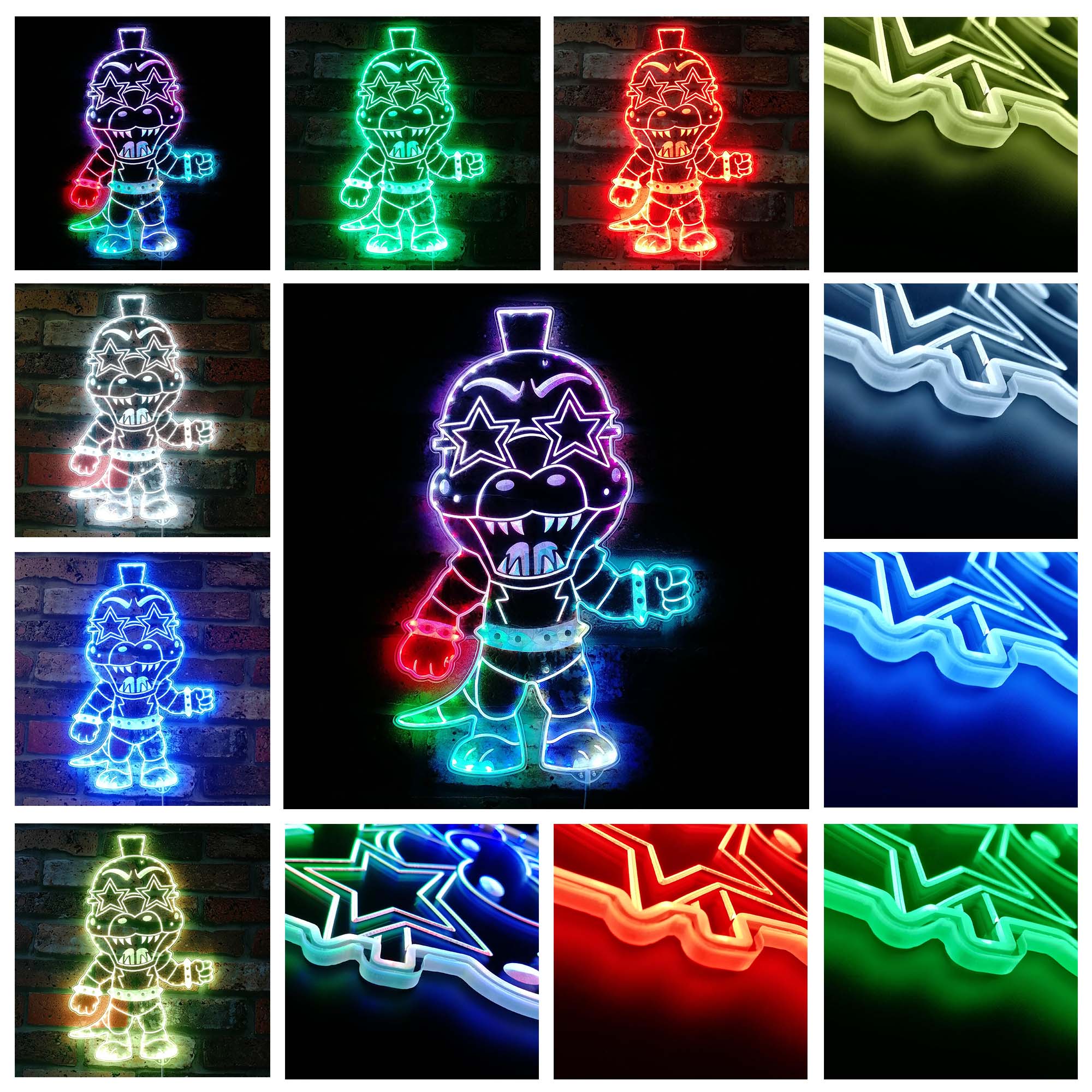 Five nights at Freddy's Monty Gator Dynamic RGB Edge Lit LED Sign