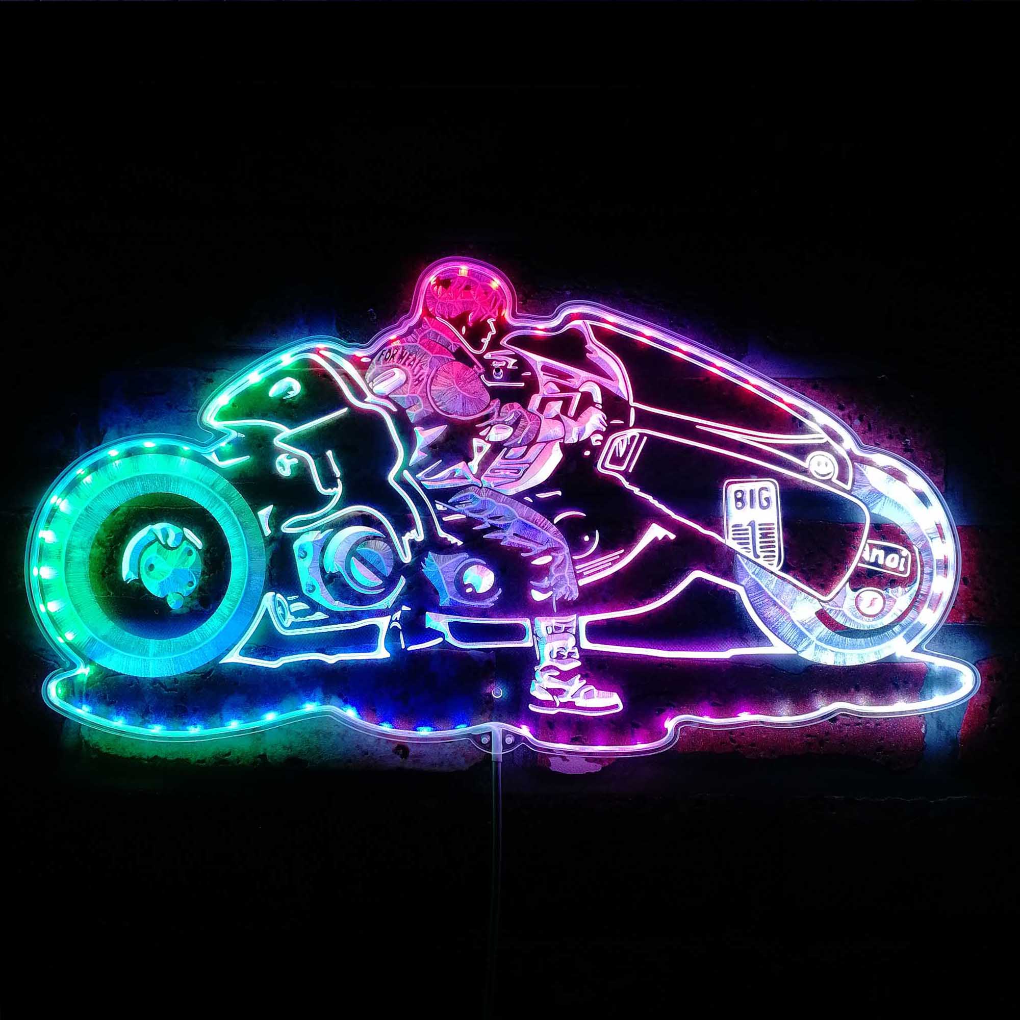 Akira Shotaro Kaneda's Bike Dynamic RGB Edge Lit LED Sign