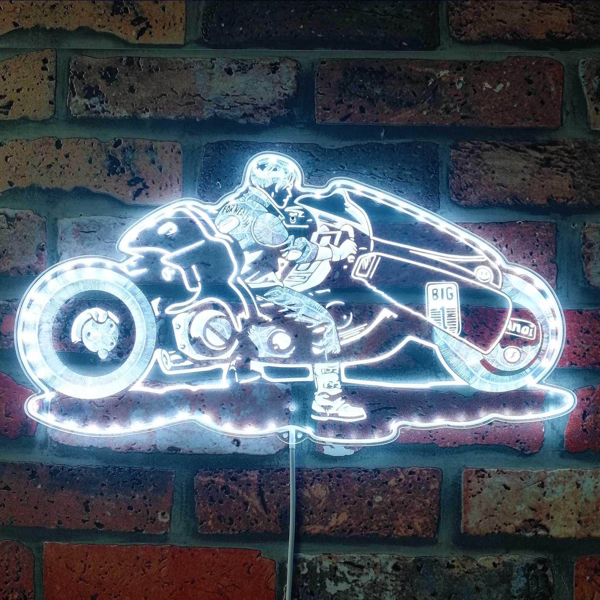 Akira Shotaro Kaneda's Bike Dynamic RGB Edge Lit LED Sign