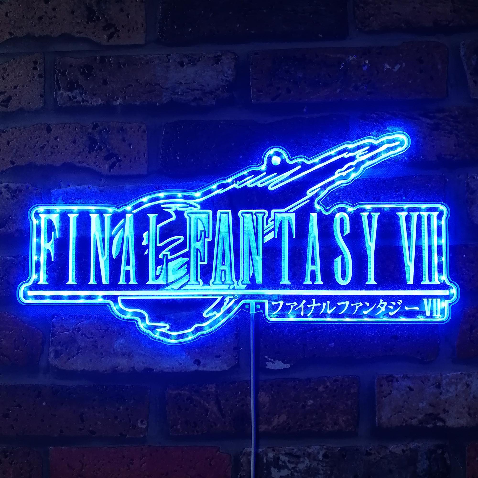 Final Fantasy 7 Dynamic RGB Edge Lit LED Sign