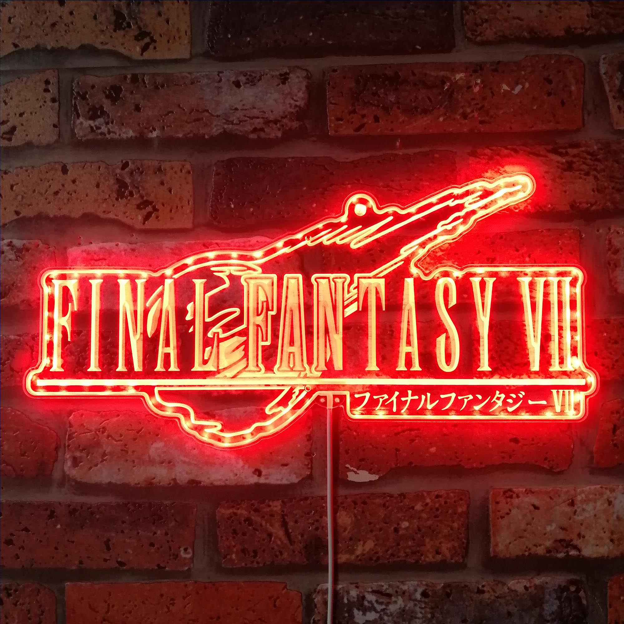 Final Fantasy 7 Dynamic RGB Edge Lit LED Sign