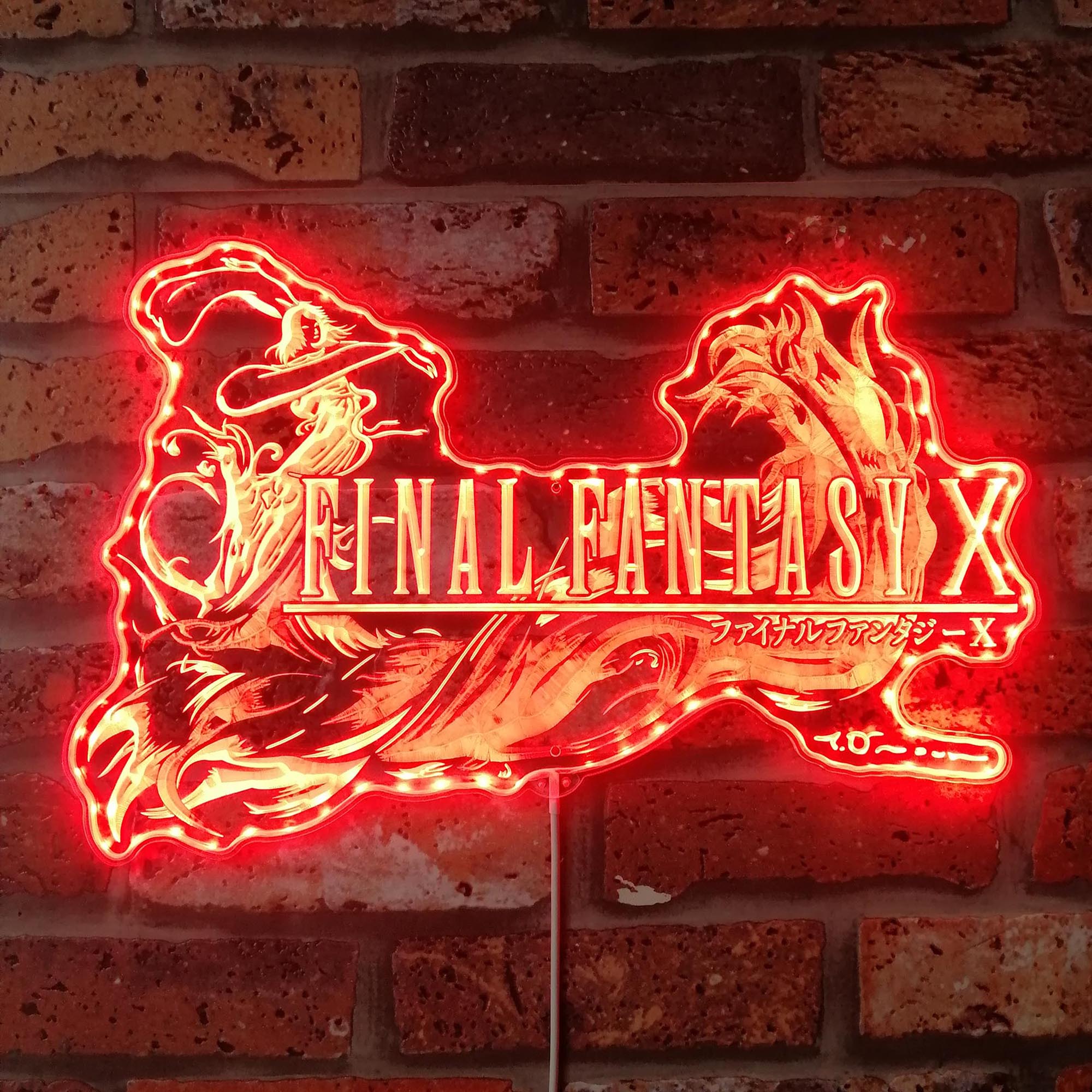 Final Fantasy X Dynamic RGB Edge Lit LED Sign