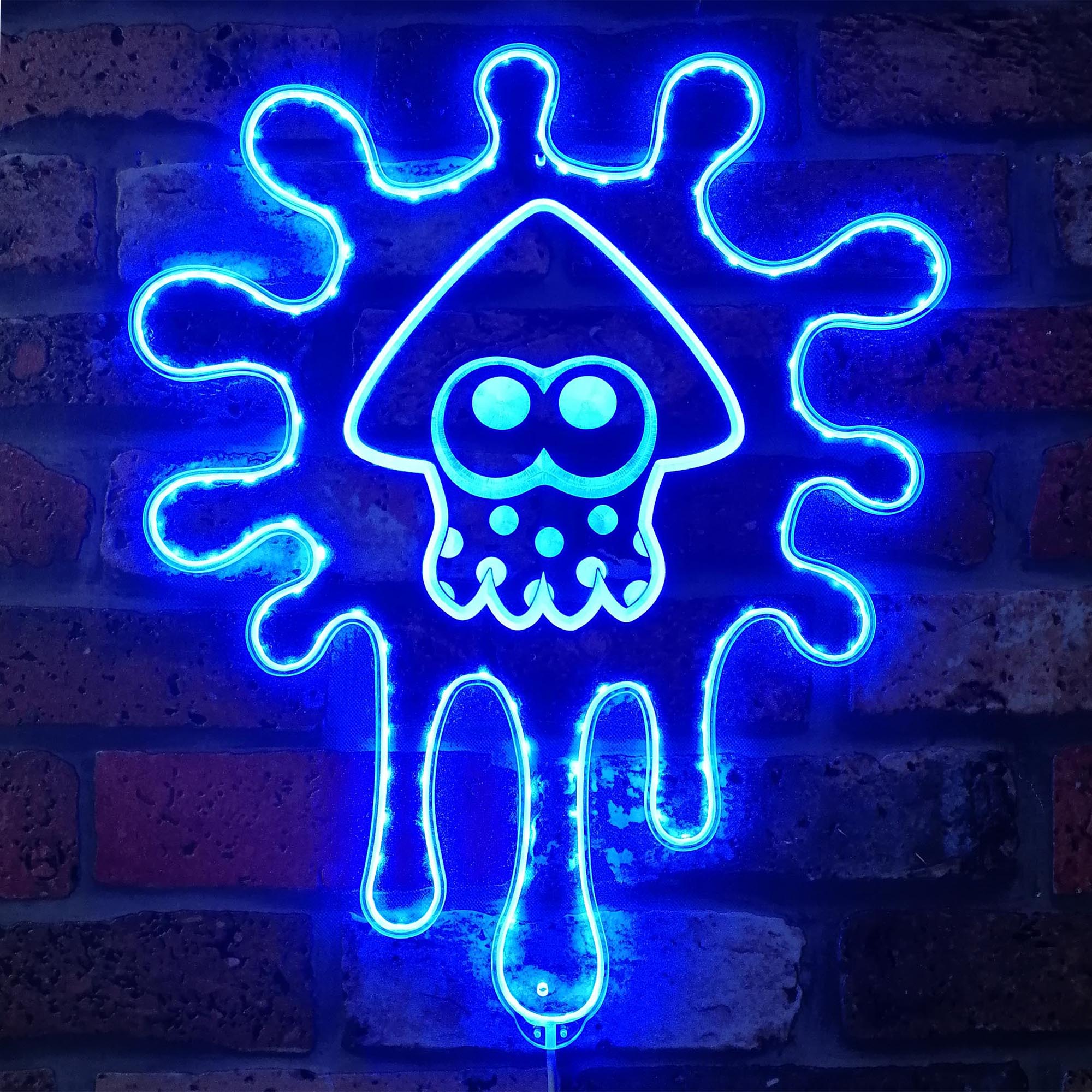 Splatoon Squid Cartoon Dynamic RGB Edge Lit LED Sign