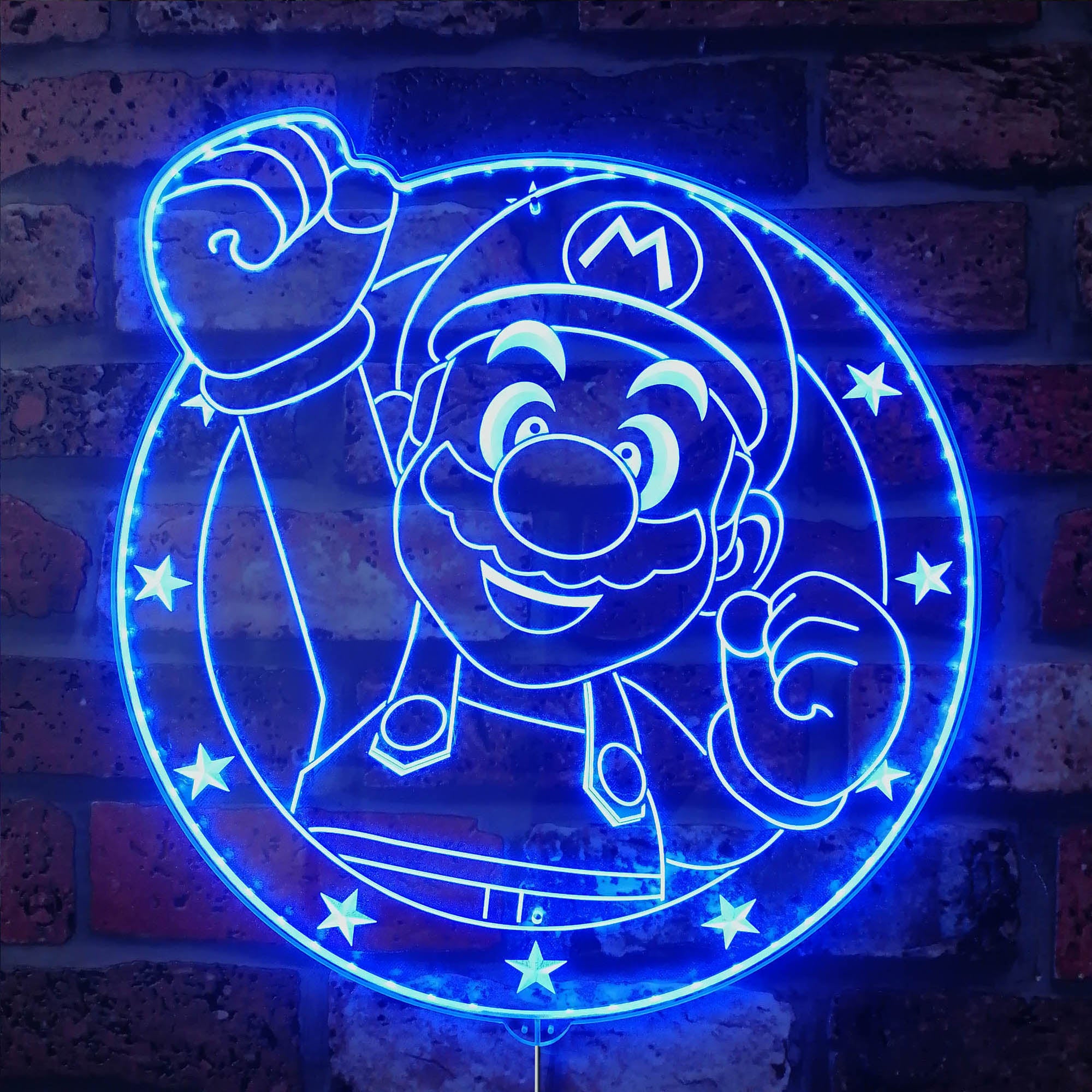 Super Mario Dynamic RGB Edge Lit LED Sign | PROLEDSIGN